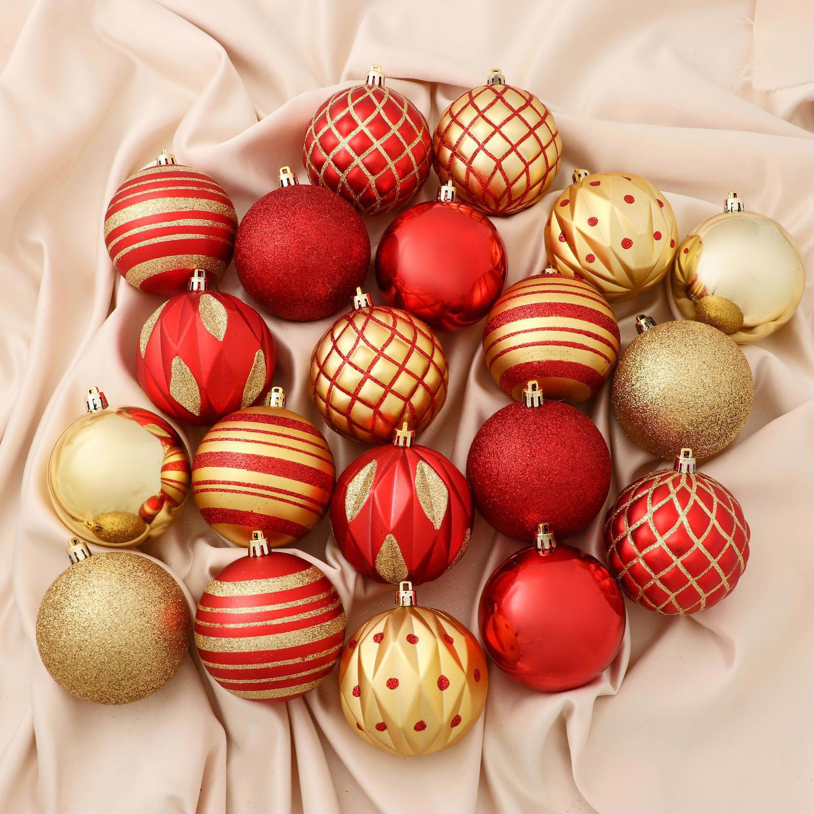 Изображение товара Набор елочных шаров Зимнее волшебство 20 шт пластиковые разноцветные диаметр 7.5 см