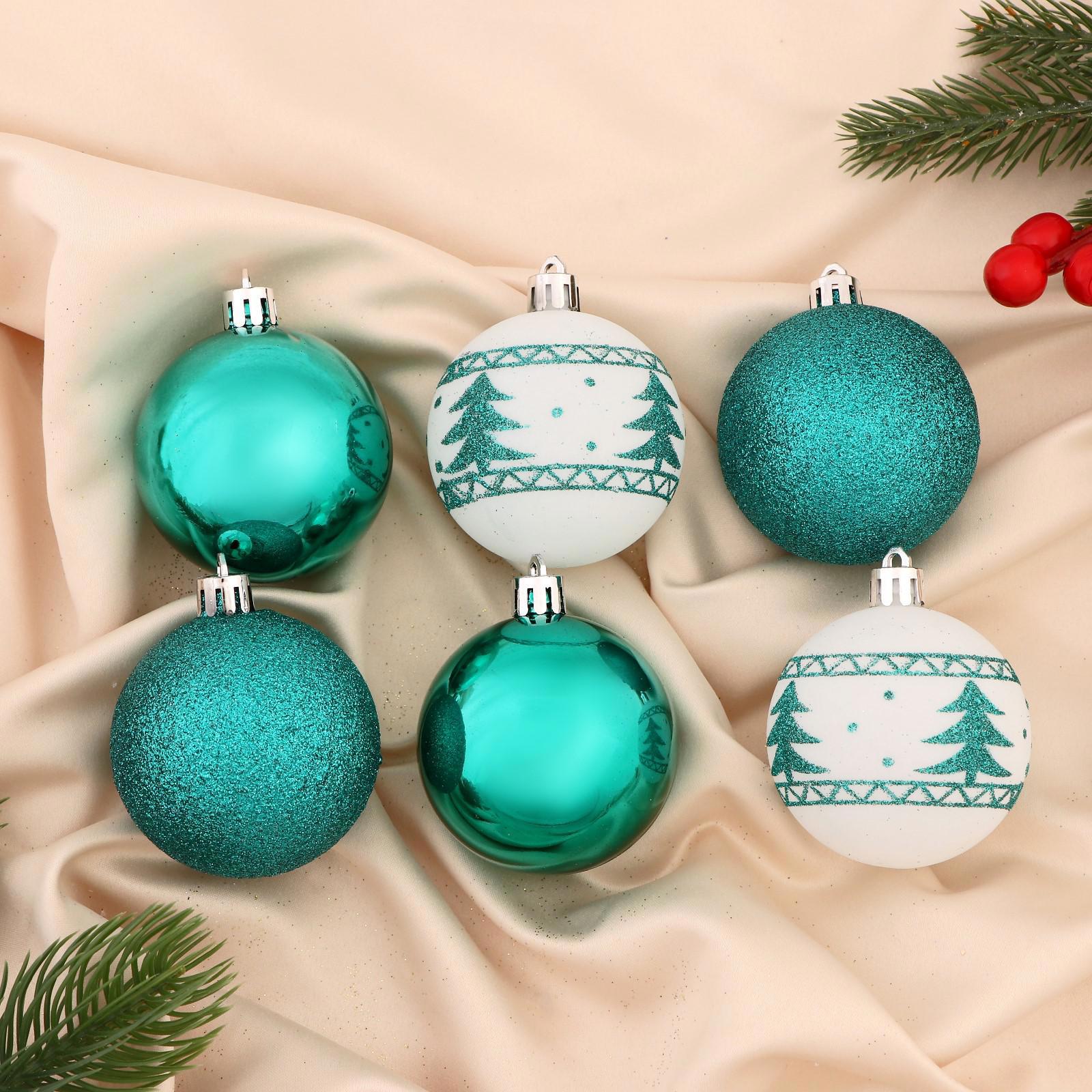 Изображение товара Набор елочных шаров Зимнее волшебство 6 см 6 шт