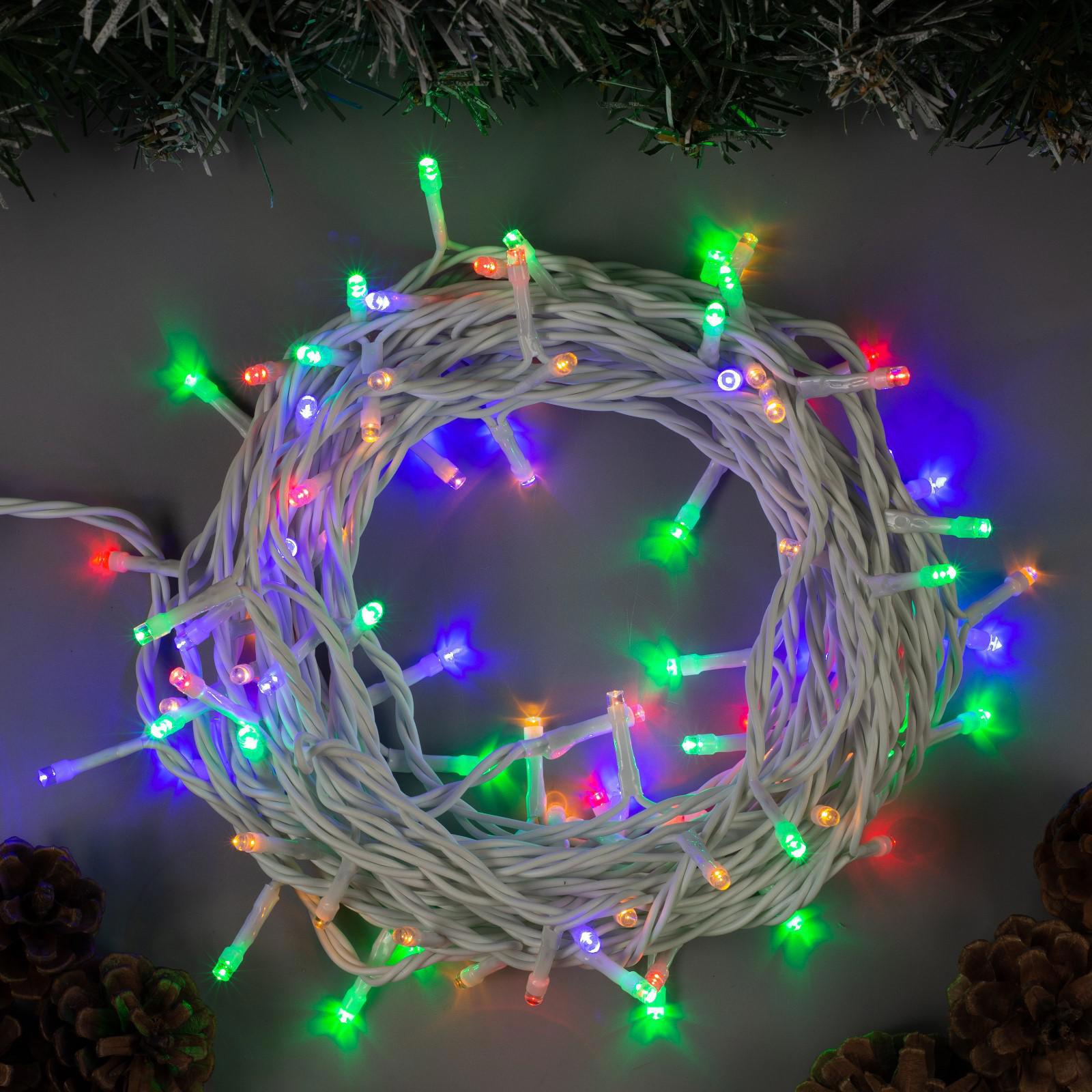 Изображение товара Электрогирлянда универсальная Luazon lighting 10 м 100 LED мульти IP44 белая