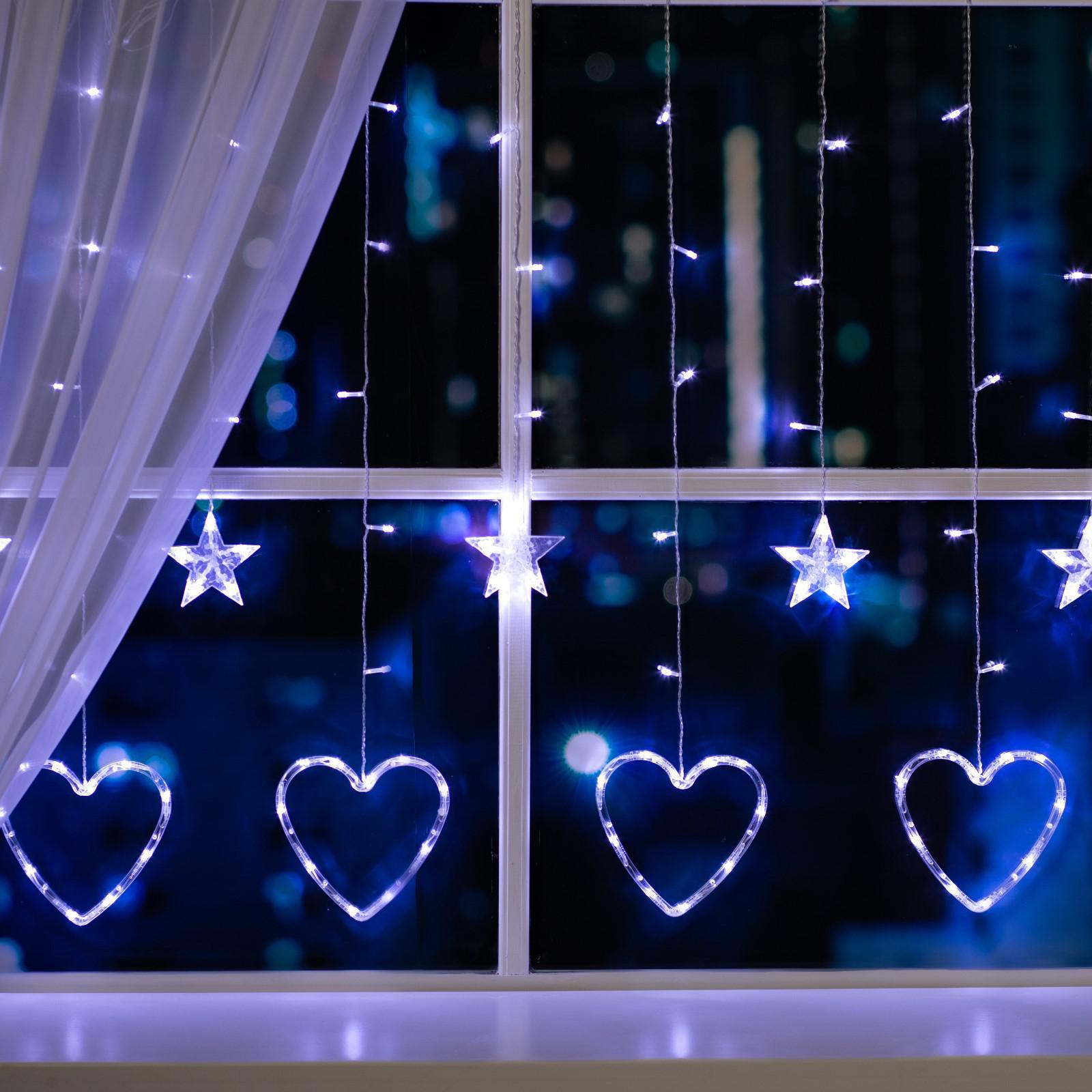 Изображение товара Электрогирлянда комнатная Luazon lighting 4356977 бахрома 2.4x2.4 м 186 ламп холодный белый (голубой) 8 режимов работы