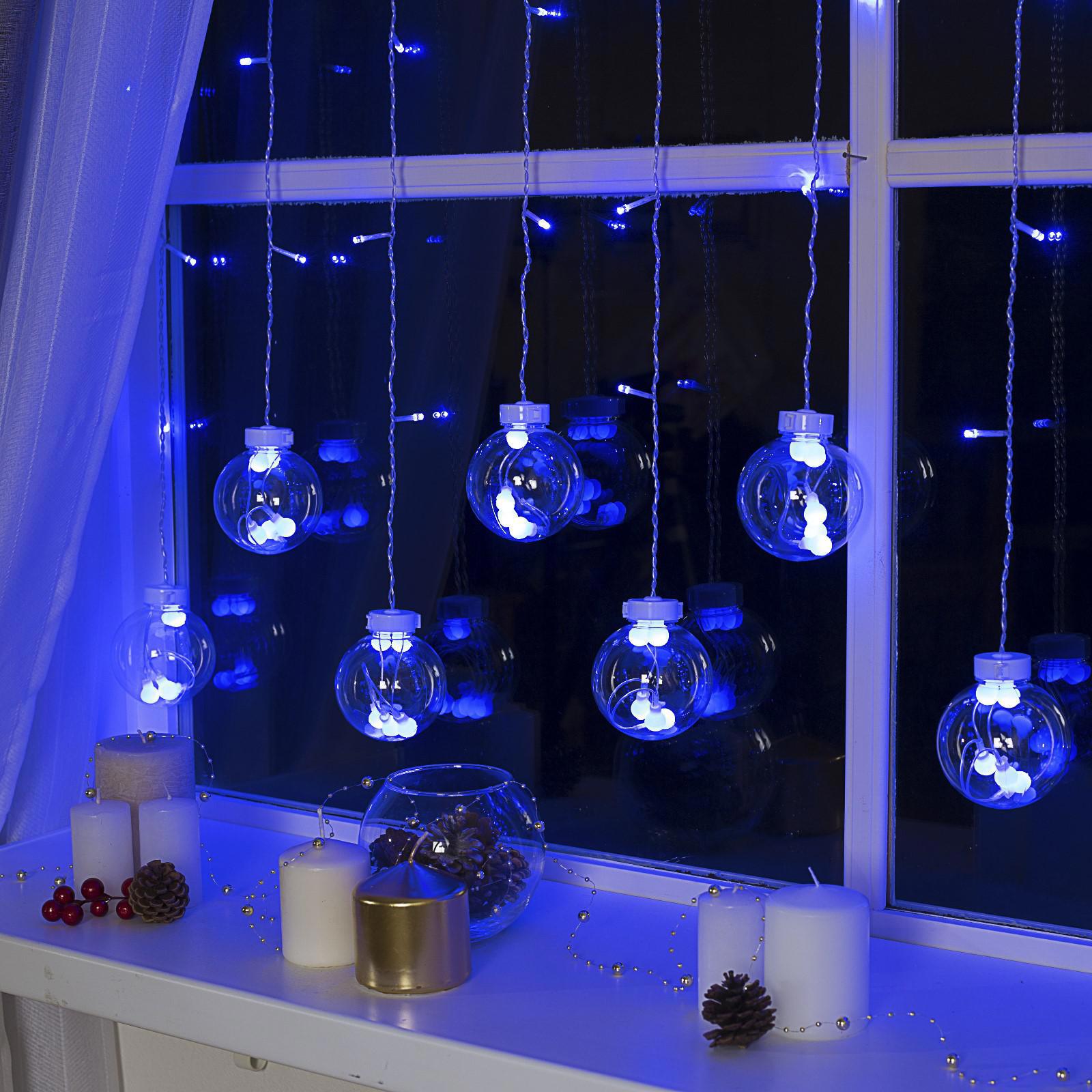 Изображение товара Электрогирлянда комнатная Luazon lighting бахрома 2.4x2.4 м 108 ламп синий 8 режимов работы