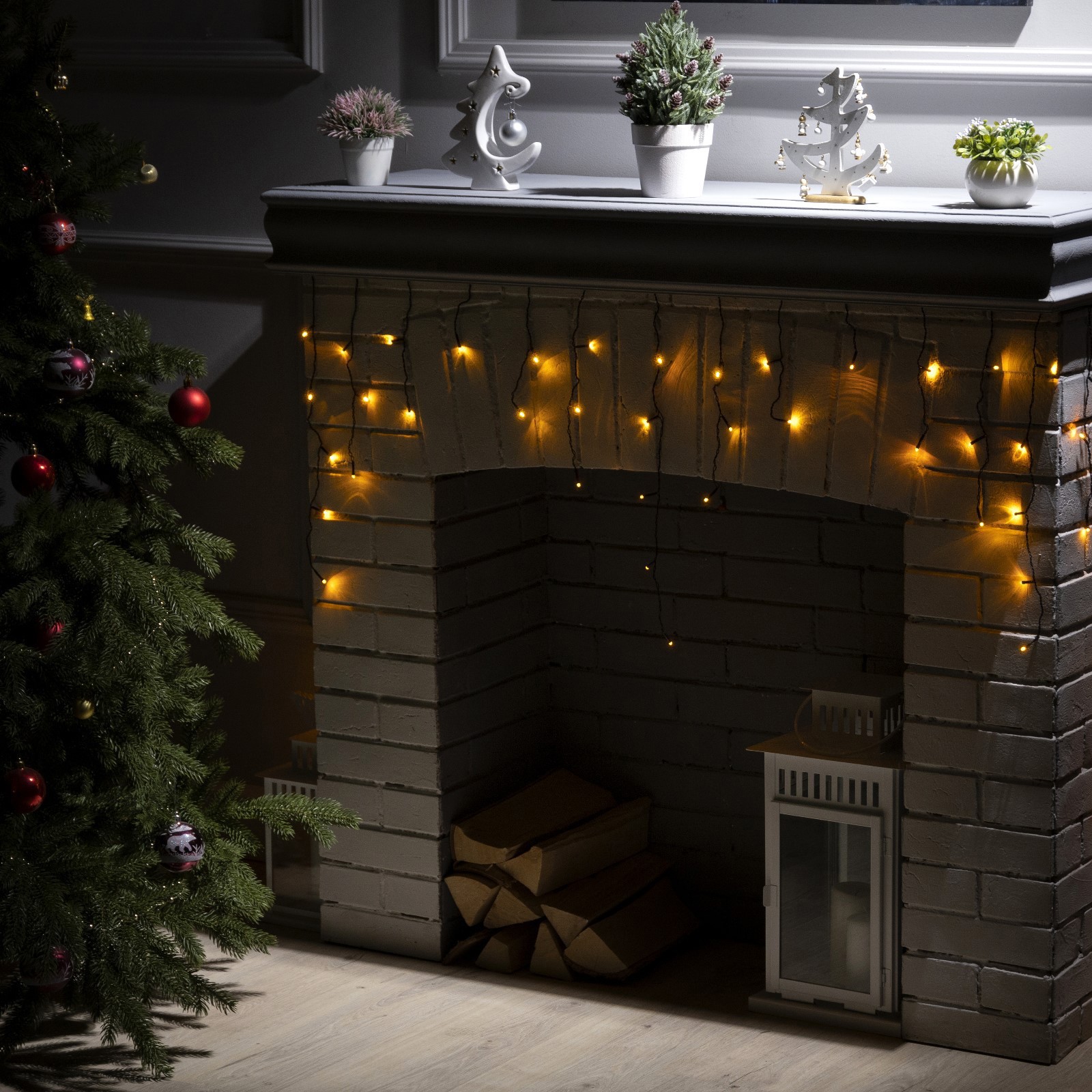 Изображение товара Электрогирлянда комнатная Luazon lighting бахрома 3x3 м 80 ламп желтый 8 режимов работы