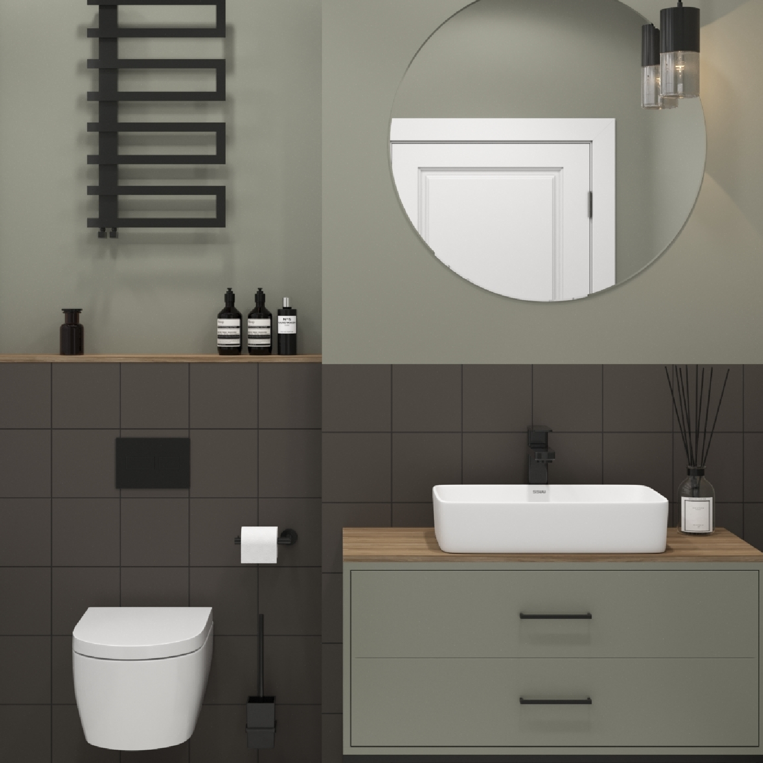 Изображение товара Плитка настенная Axima Вегас 20x20 см 1.04 м² матовая цвет темно-серый