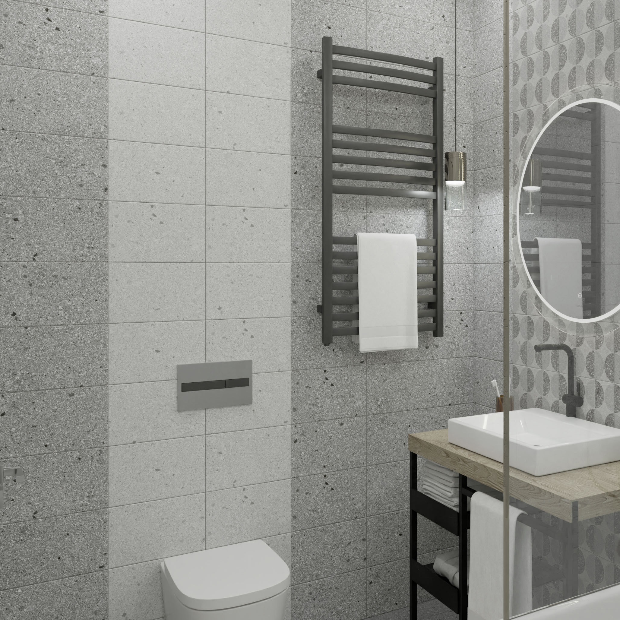 Плитка настенная Axima Руан 20x30 см 1.44 м² матовая цвет темно-серый ...