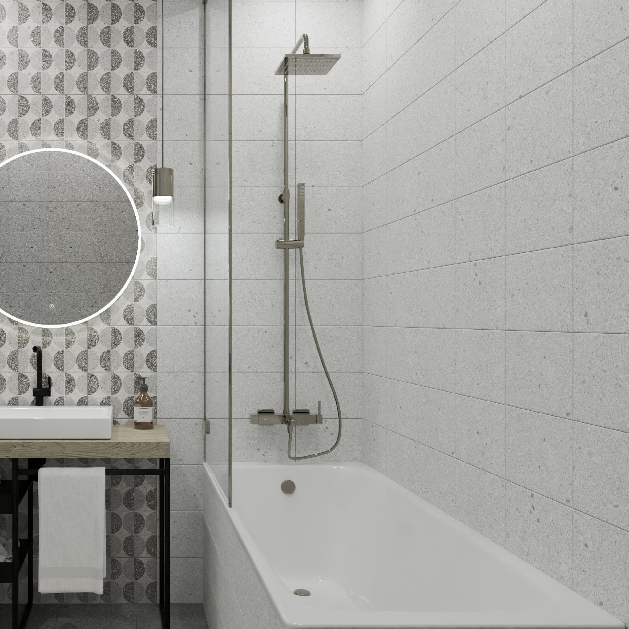 Изображение товара Плитка настенная Axima Руан 20x30 см матовая светло-серый терраццо