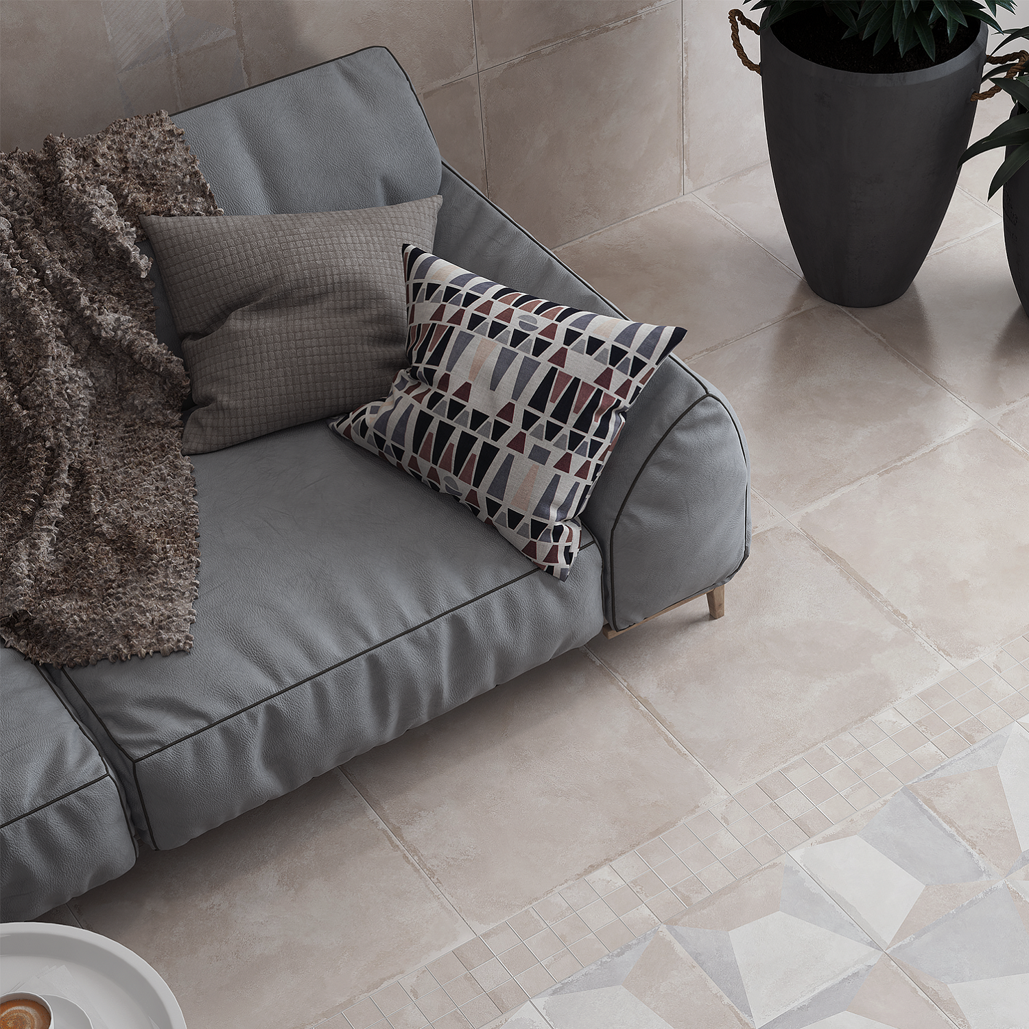 Изображение товара Керамогранит Керамин Логос 50x50 см бежевый для интерьера и улицы