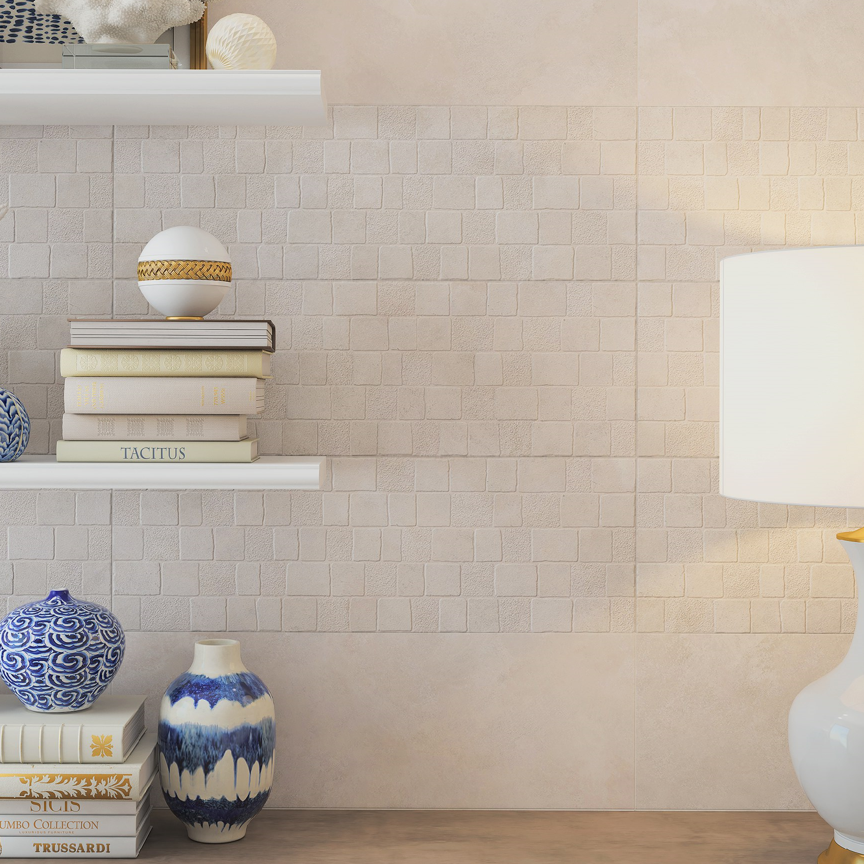 Изображение товара Плитка настенная Керамин Эдда 3Д рельеф 75x25 см 1.69 м² цвет бежевый