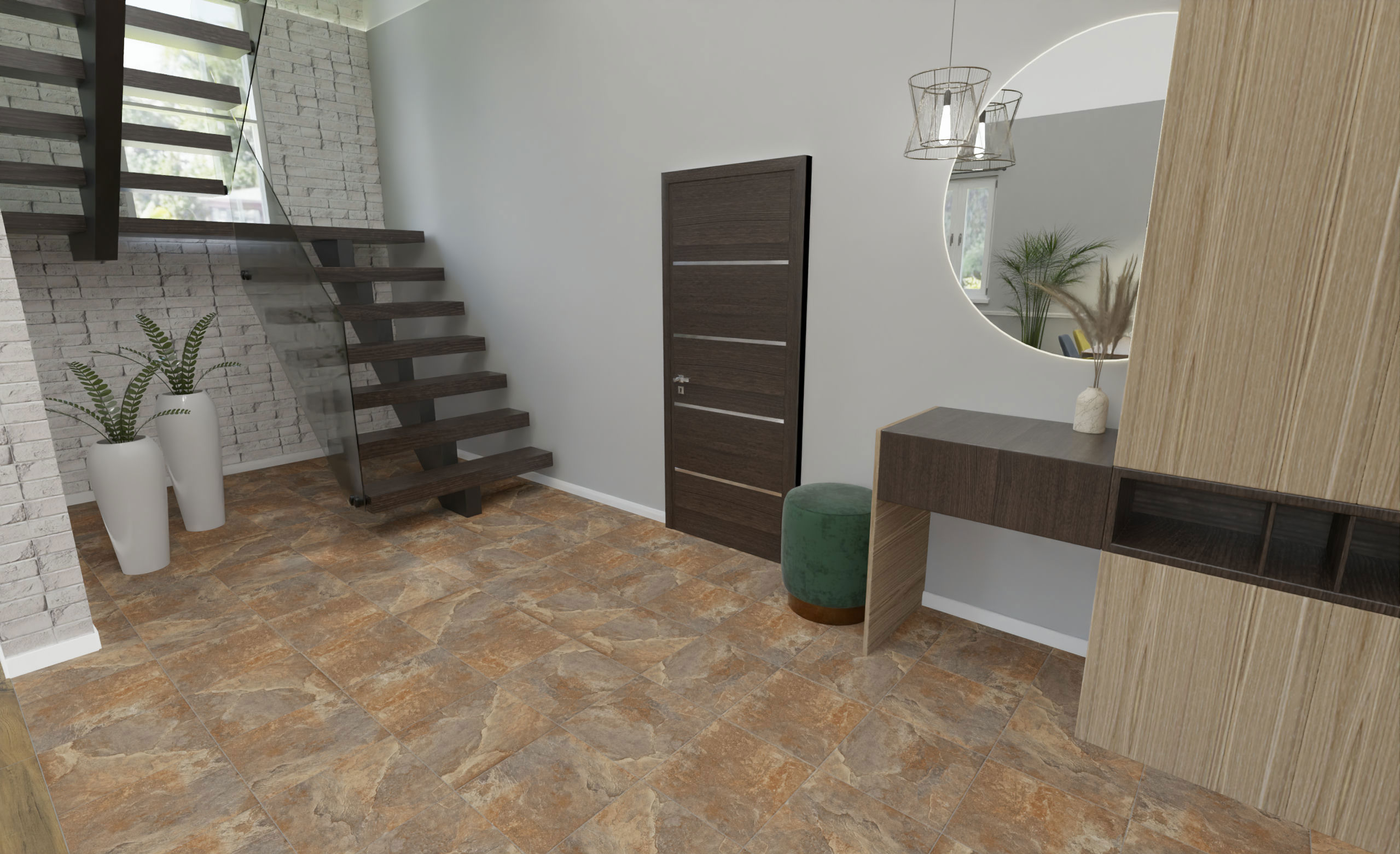 Изображение товара Керамогранит Keramin Денвер 40x40 см терракотовый