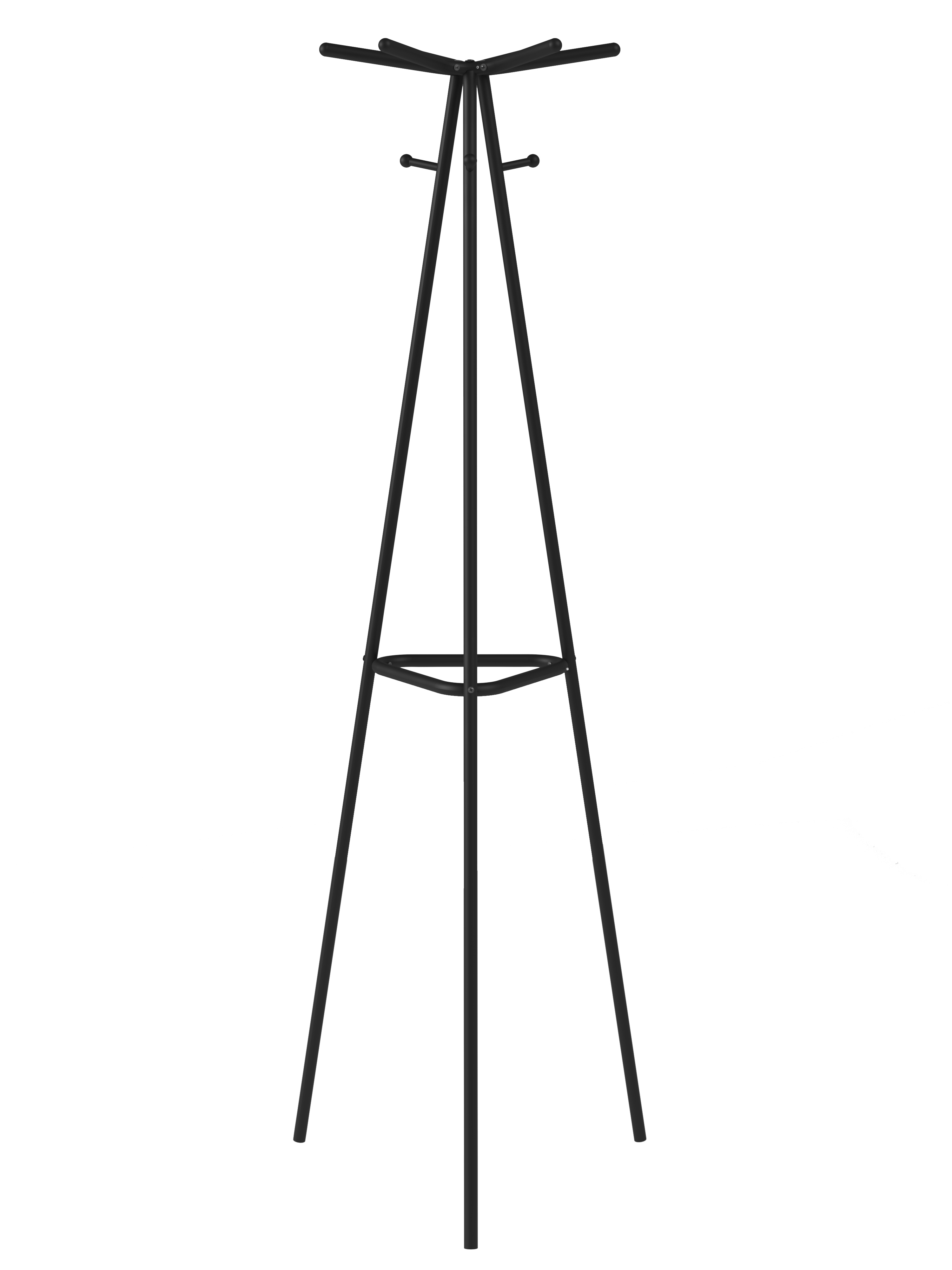 Изображение товара Напольная металлическая вешалка Мебелик 52.5x172.5x56.5 см черная