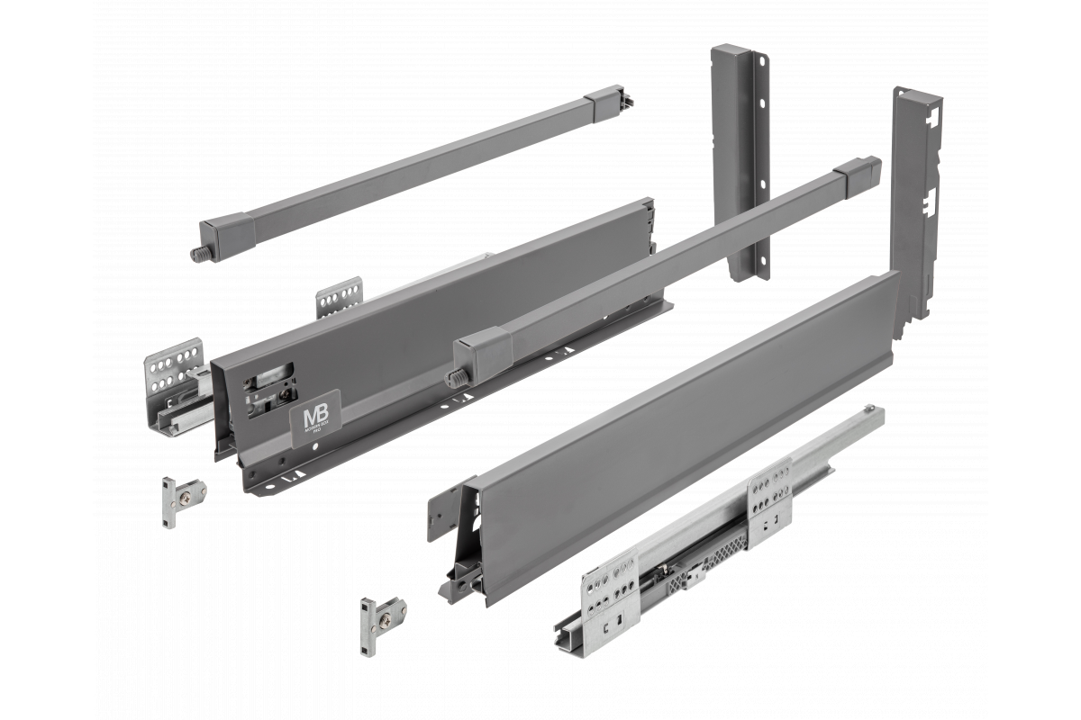 Изображение товара Модерн Бокс PRO L-450 антрацит с направляющими и рейлингами