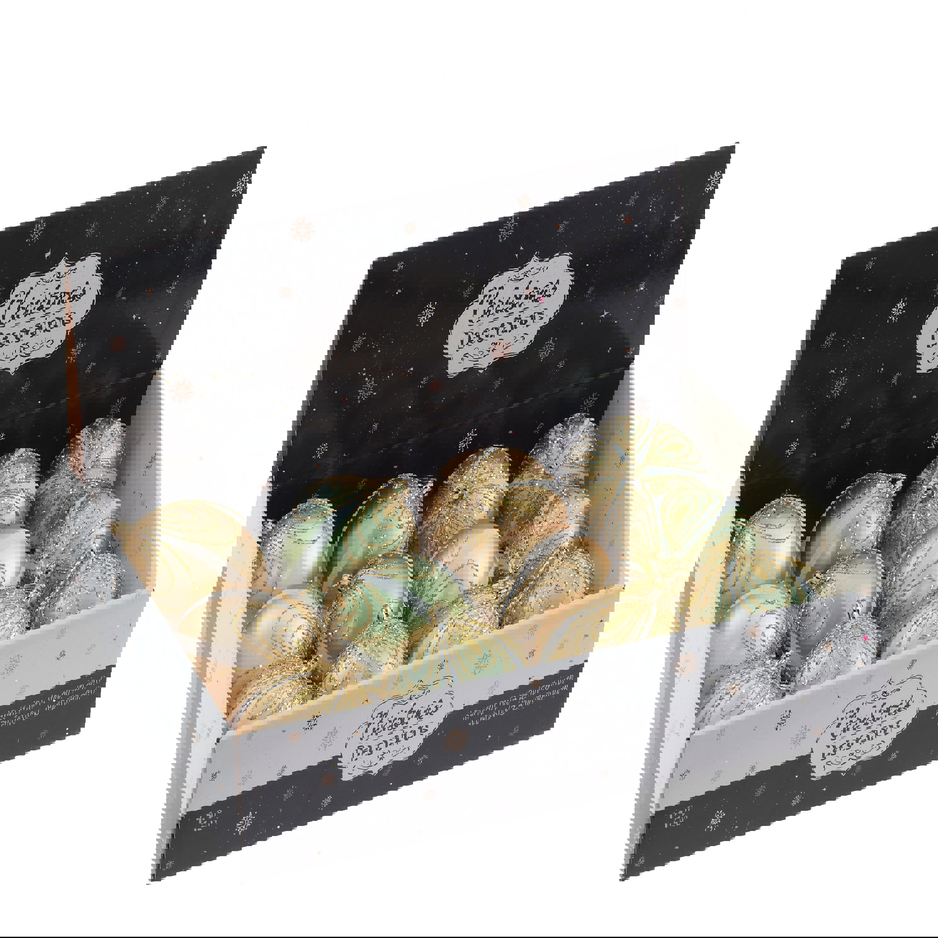 Изображение товара Набор елочных шаров 763963 8 см желтый-золотой 12 шт ПВХ новогодние украшения