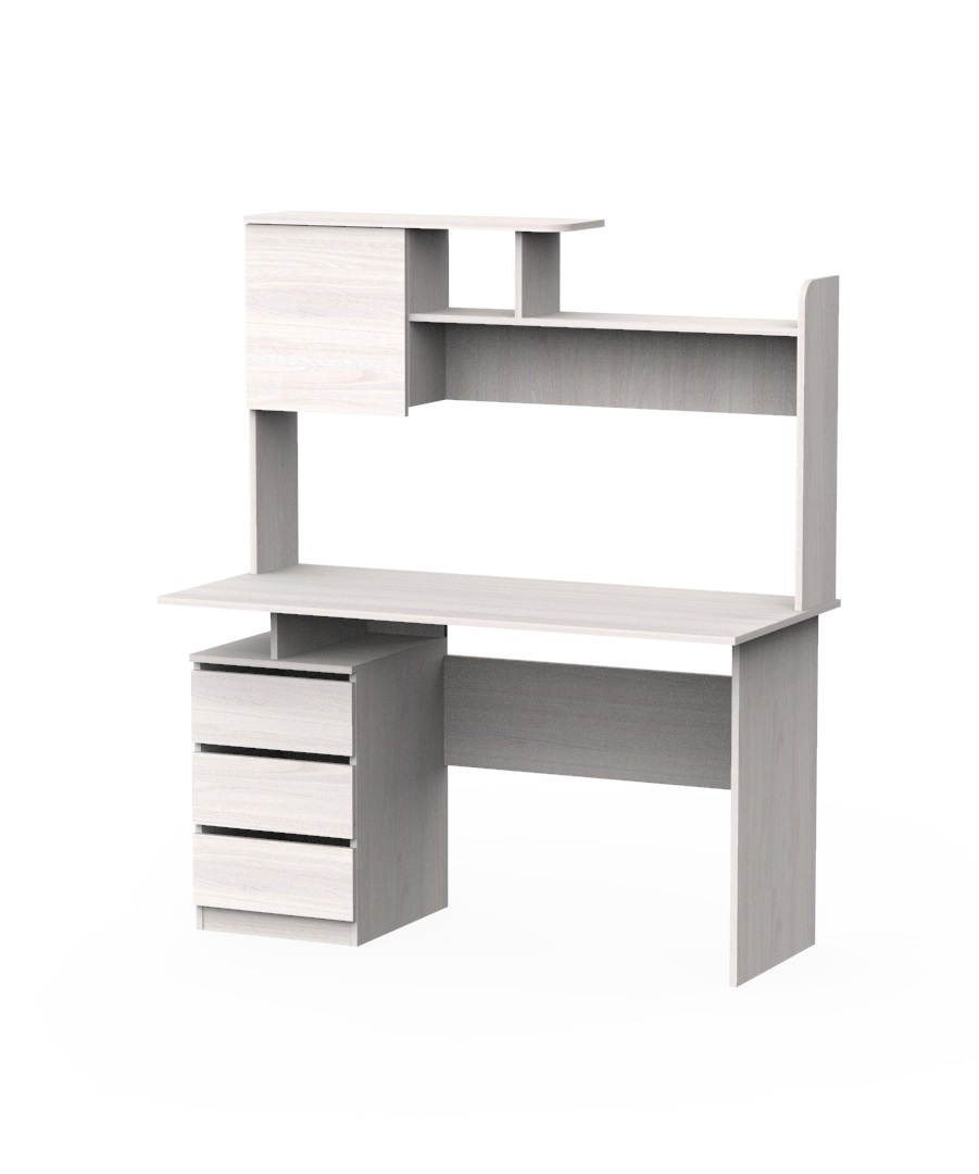 Изображение товара Компьютерный стол Эверест СК-10 135x60x156 см ЛДСП цвет белый