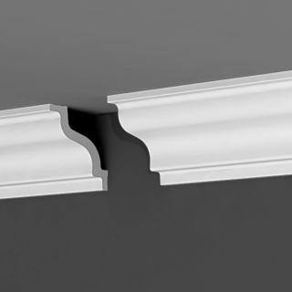Изображение товара Плинтус потолочный полистирол белый 70x70x2000 мм для натяжных потолков