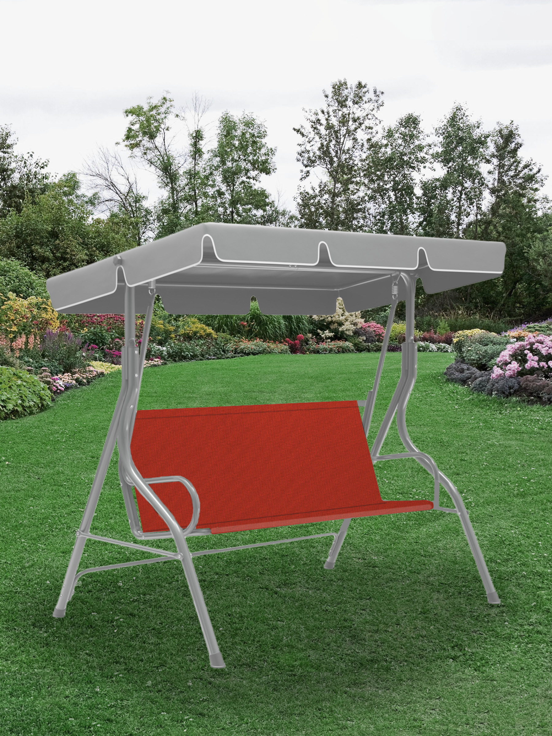 Изображение товара Сиденье для садовых качелей Tplus 1200x400/430 мм оксфорд 600 красное