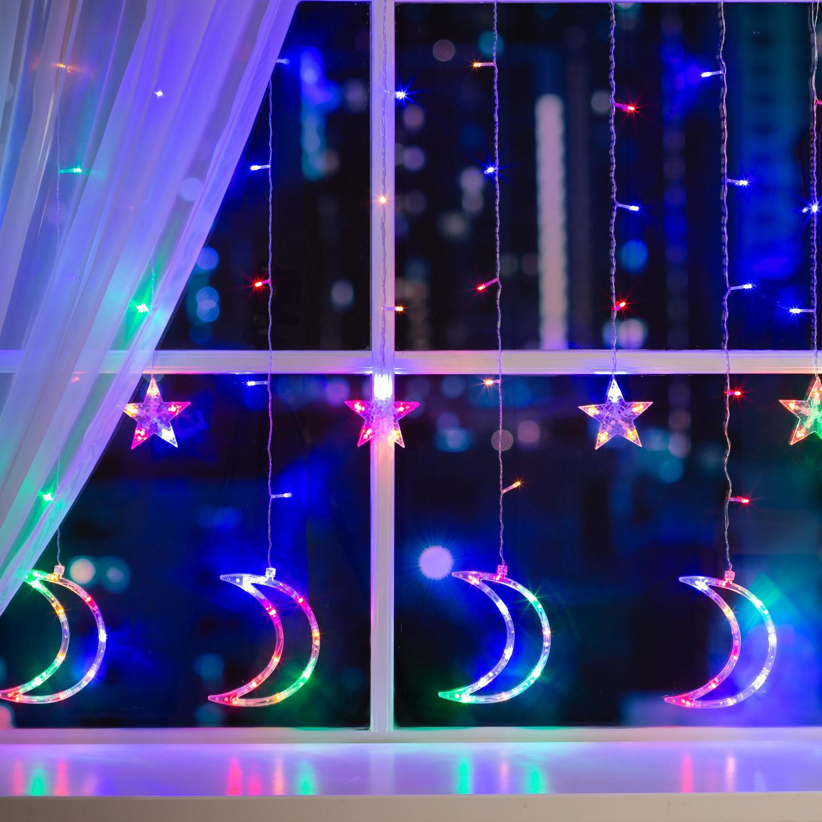 Изображение товара Электрогирлянда комнатная Luazon lighting бахрома 2.7x2.7 м 138 ламп разноцветный 8 режимов работы