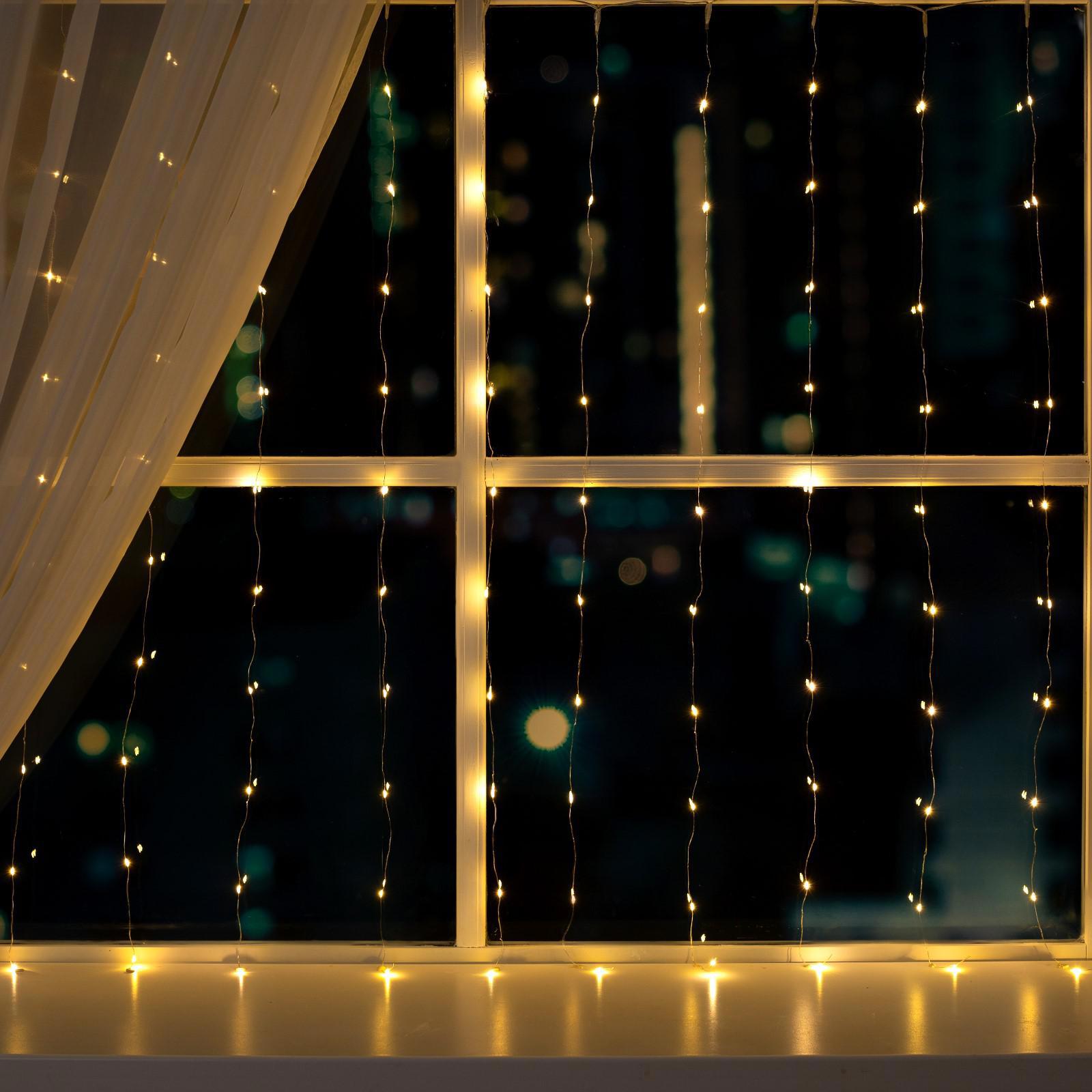 Изображение товара Электрогирлянда занавес Luazon lighting 1x1 м 100 LED теплый белый IP44