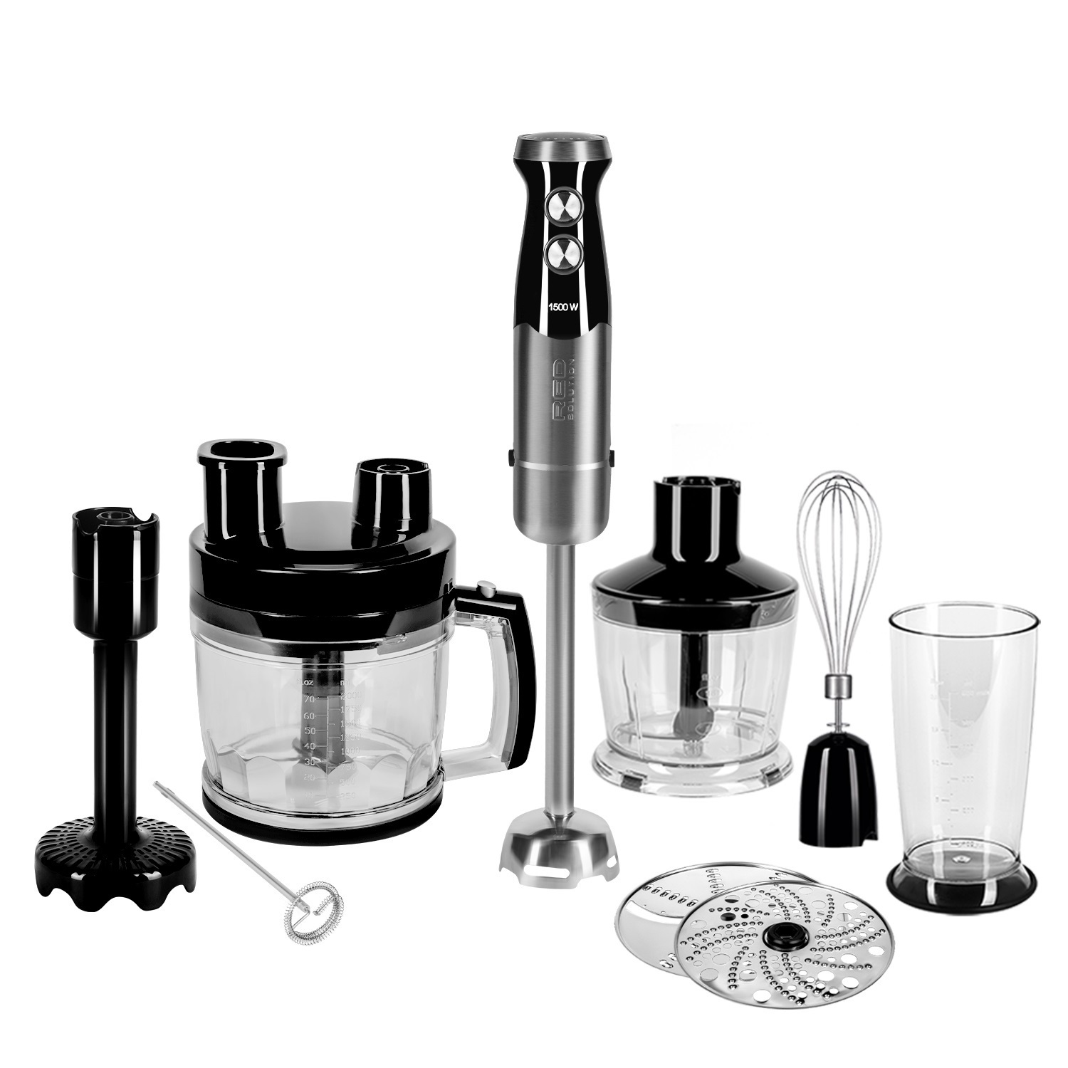 Изображение товара Погружной блендер RED solution RHB 2964 6 скоростей черный многофункциональный