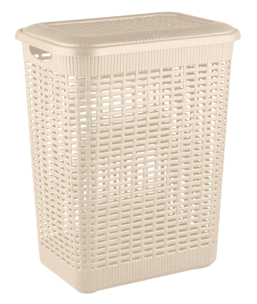 Изображение товара Корзина для белья БЫТПЛАСТ 209260 370x260x465 мм бежевый стиль ротанг