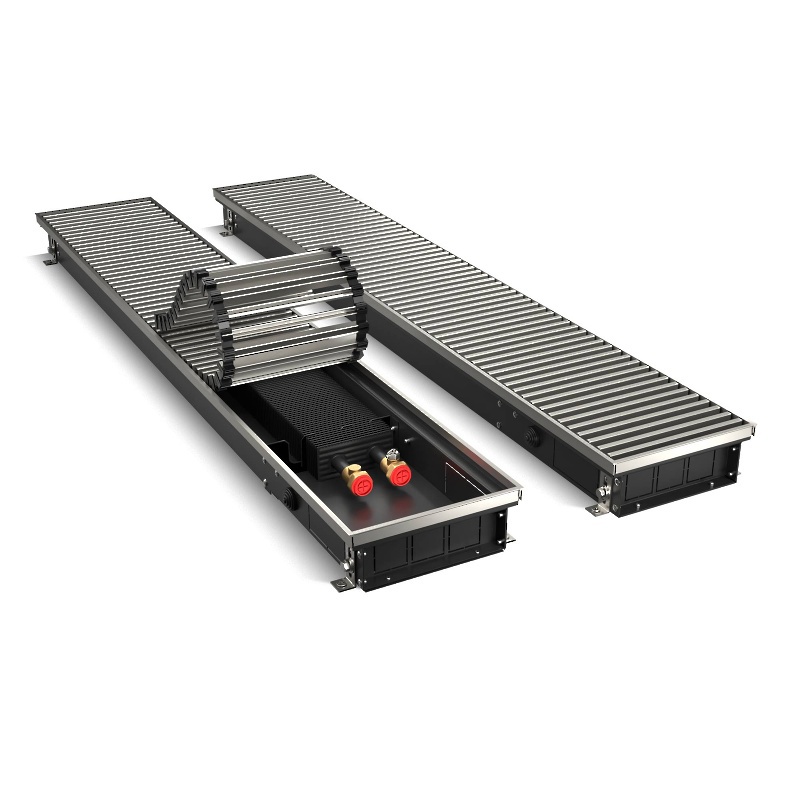 Изображение товара Конвектор внутрипольный Royal Thermo с решёткой 1200x200x110 мм. оцинкованная сталь цвет серый