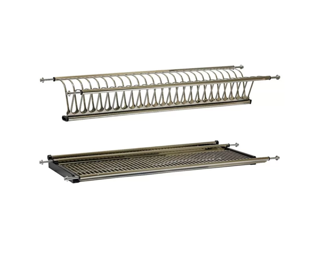 Изображение товара Сушилка для посуды Firmax 80 см 2 яруса цвет хром