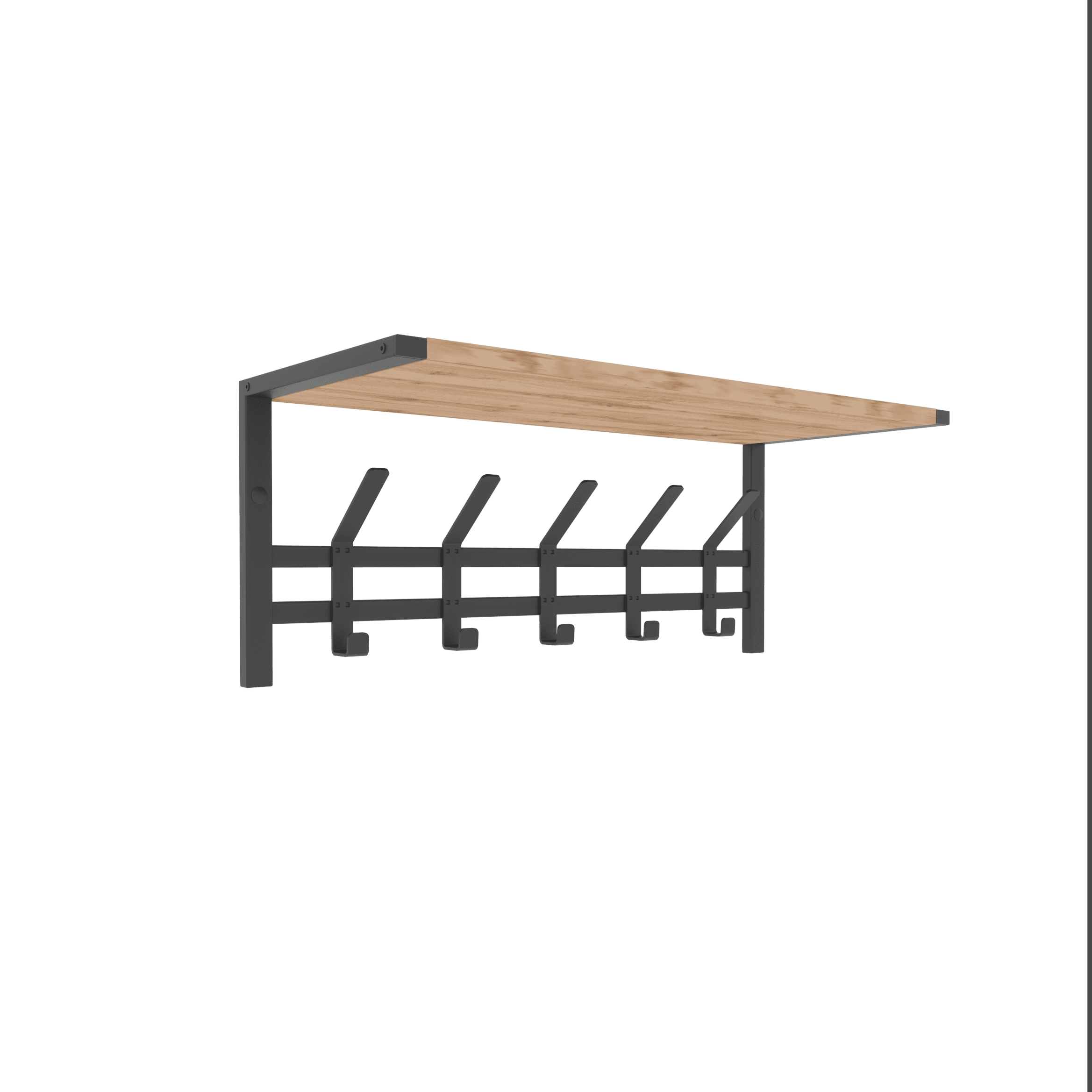 Изображение товара Вешалка для вещей ЗМИ Торонто 21Д с полкой в черном цвете