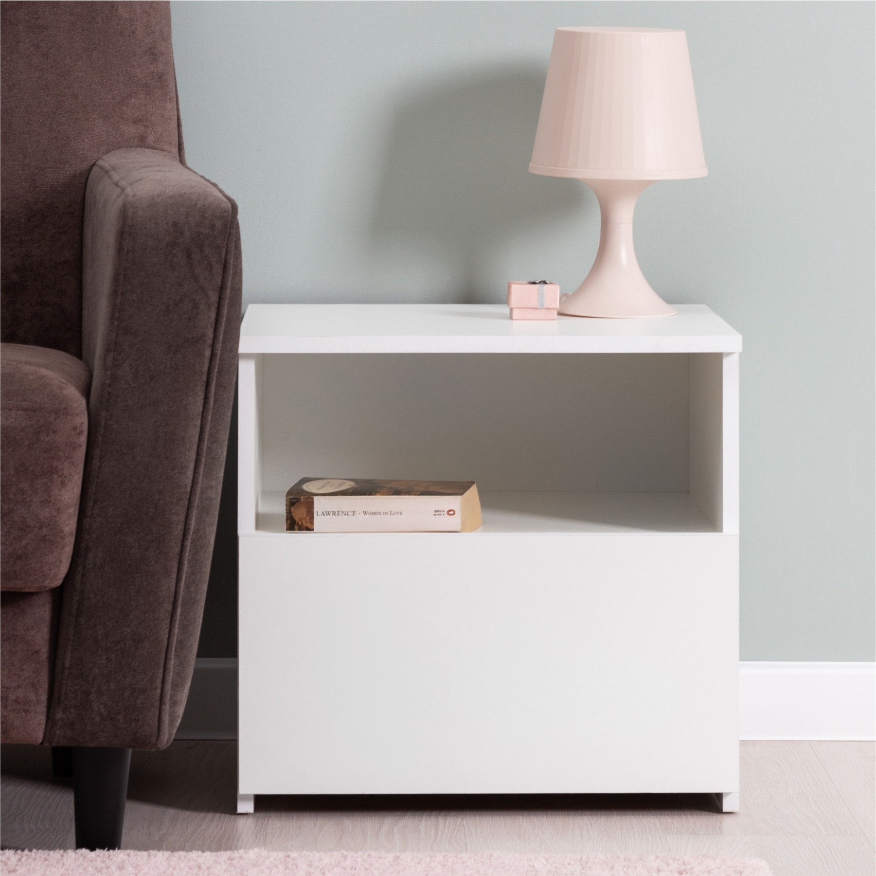 Изображение товара Тумба прикроватная Моби Джоли 1 50x41.6x45.1 см белый ЛДСП Россия