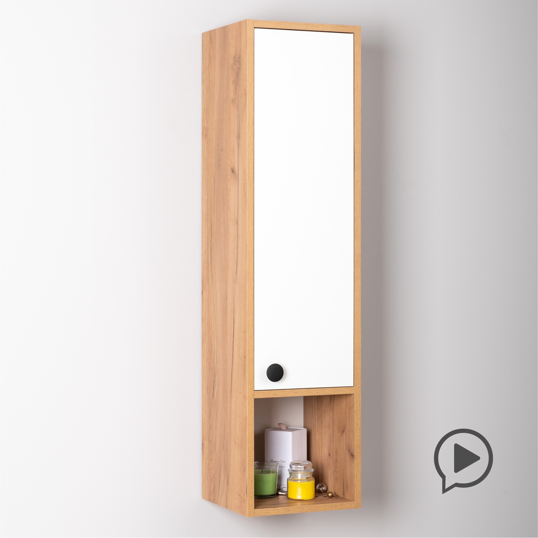 Изображение товара Шкаф Моби 27.7x108x27.3 см ЛДСП цвет дуб золотой