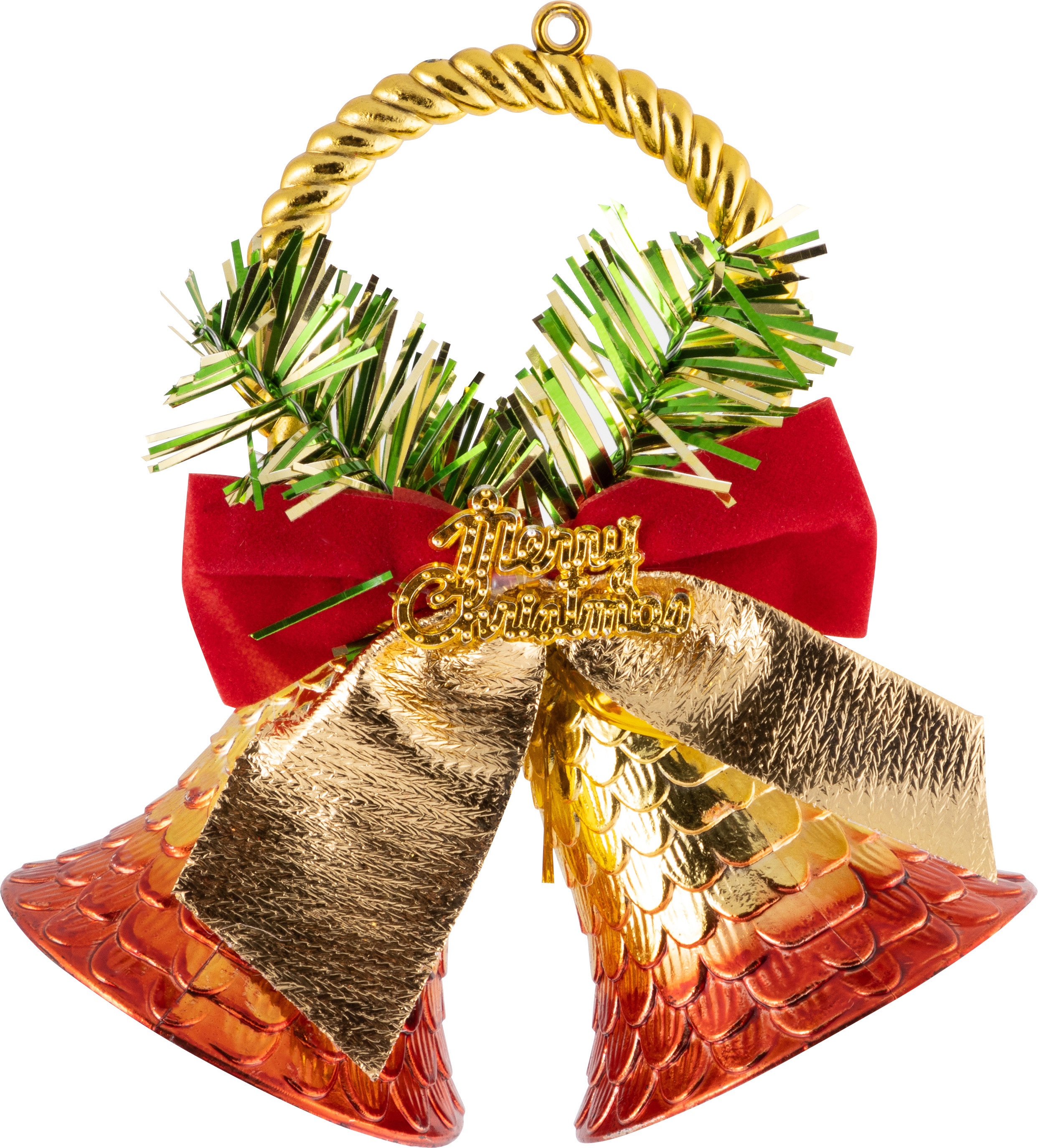 Изображение товара Украшение подвесное Колокольчики 02 16.3x5.5x17.2 см разноцветное пластиковое новогоднее украшение