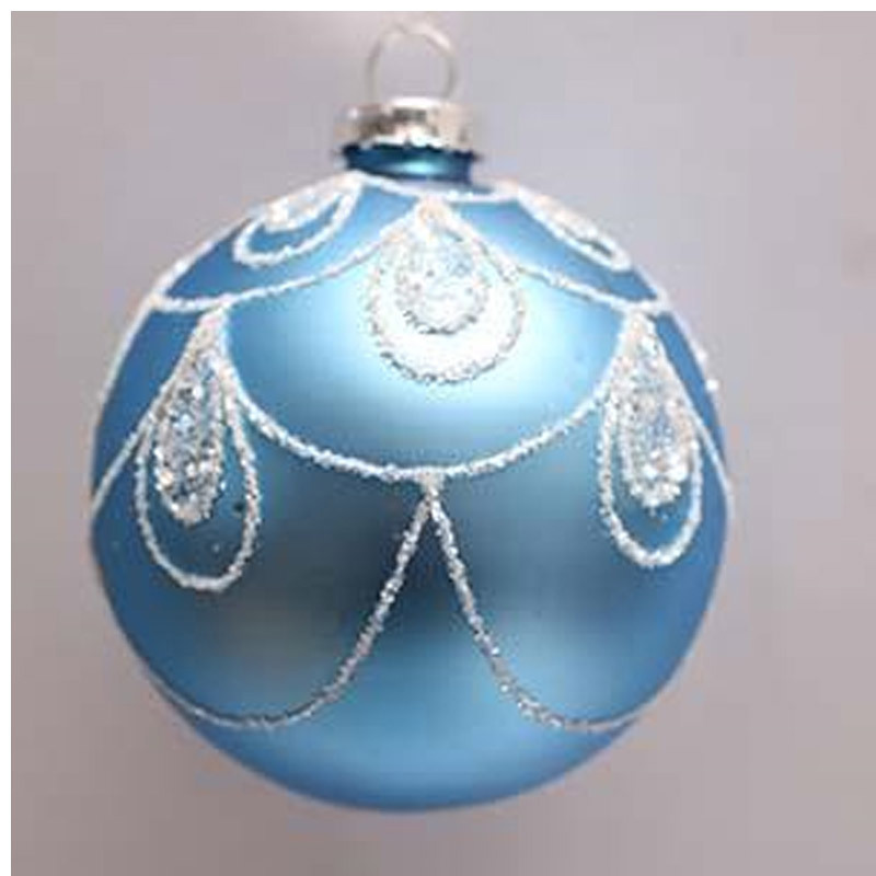Изображение товара Елочный шар Волшебная страна 106384 Syblqa-0523119 8.1 см стекло синий