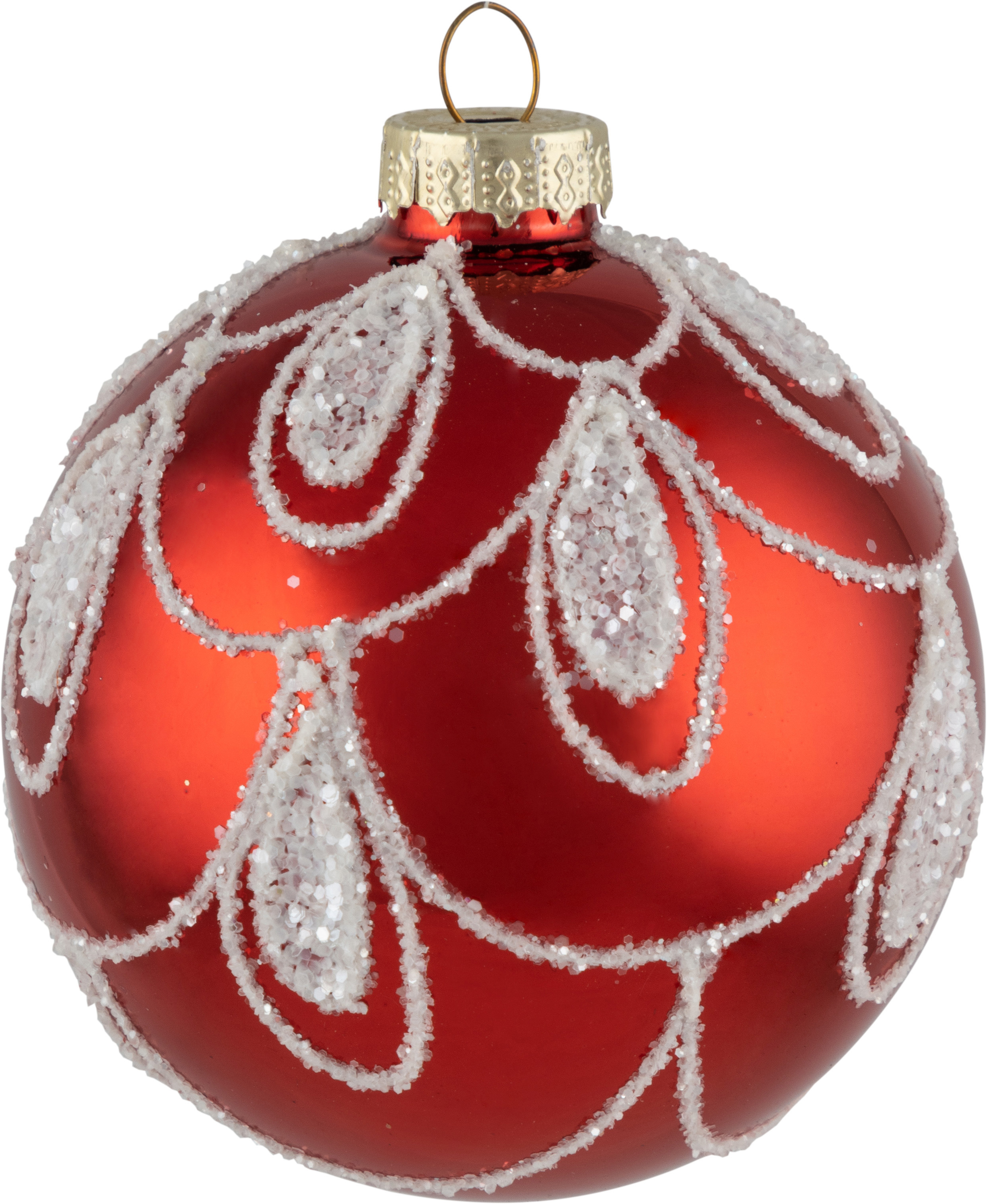 Изображение товара Елочный шар Волшебная страна 106383 8 см стекло красный