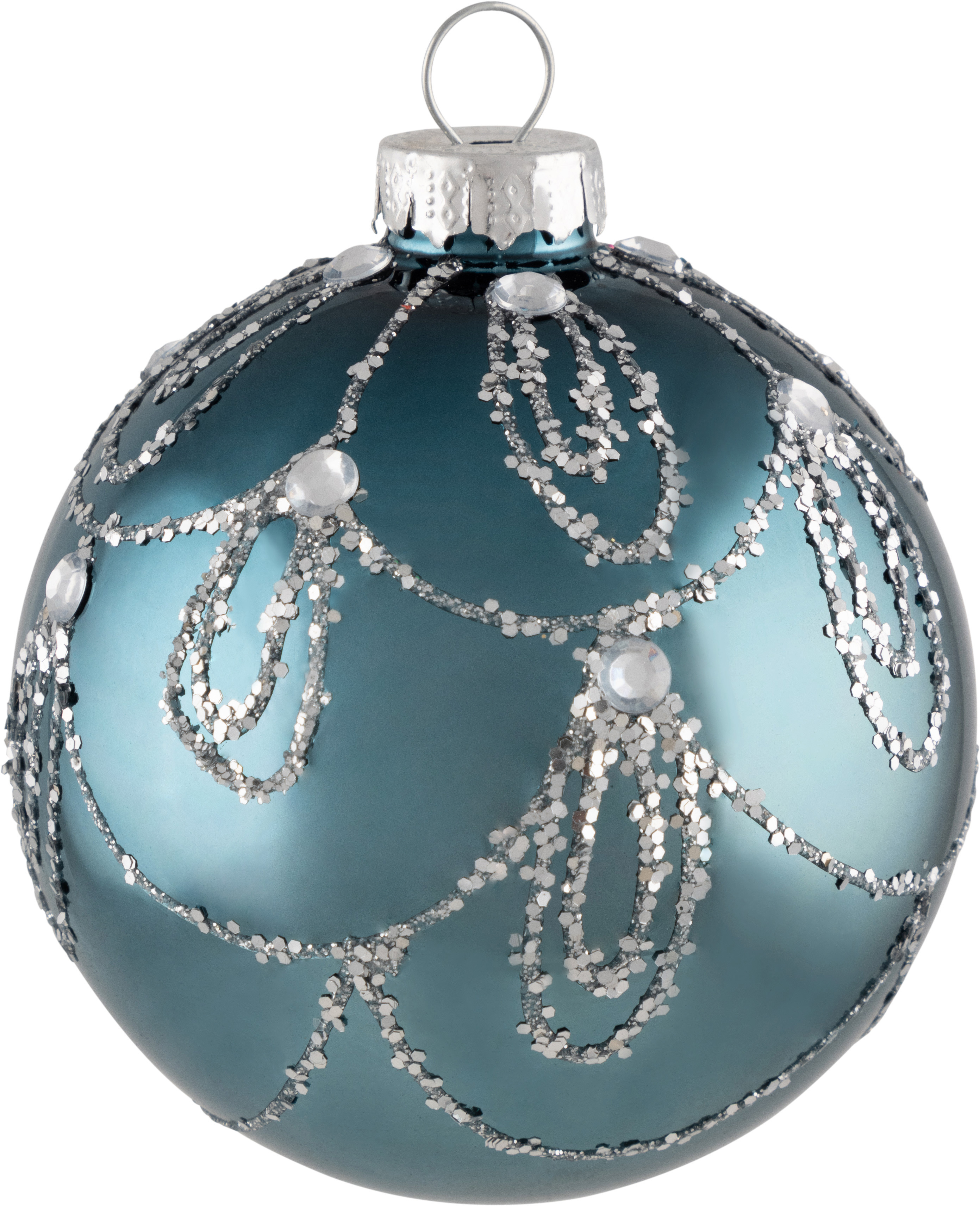 Изображение товара Елочный шар Волшебная страна 106382 Syblqa-0523164 8 см стекло синий