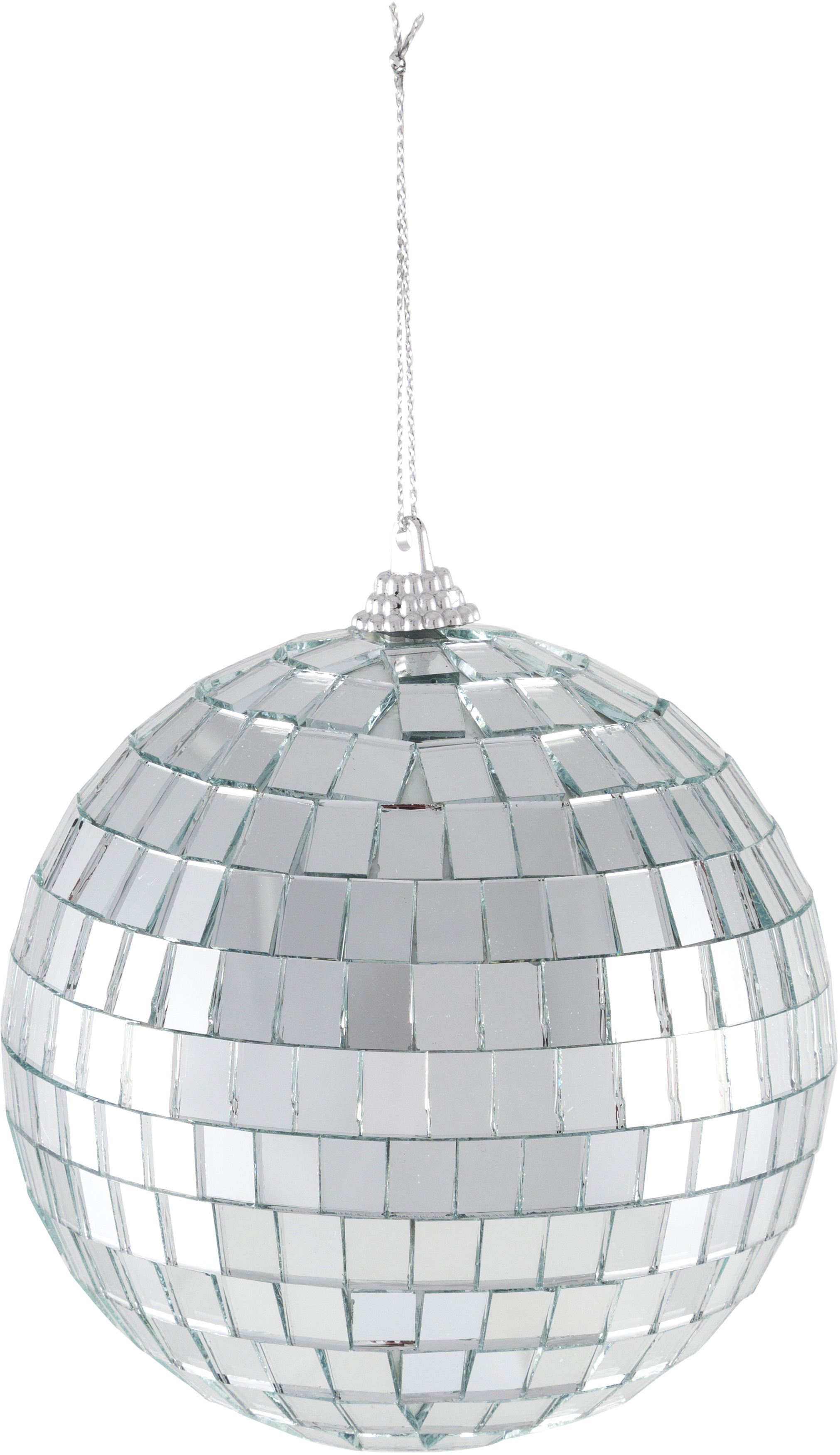 Изображение товара Елочный шар Волшебная страна 008022 Зеркальный 9.8 см зеркало серый/серебристый