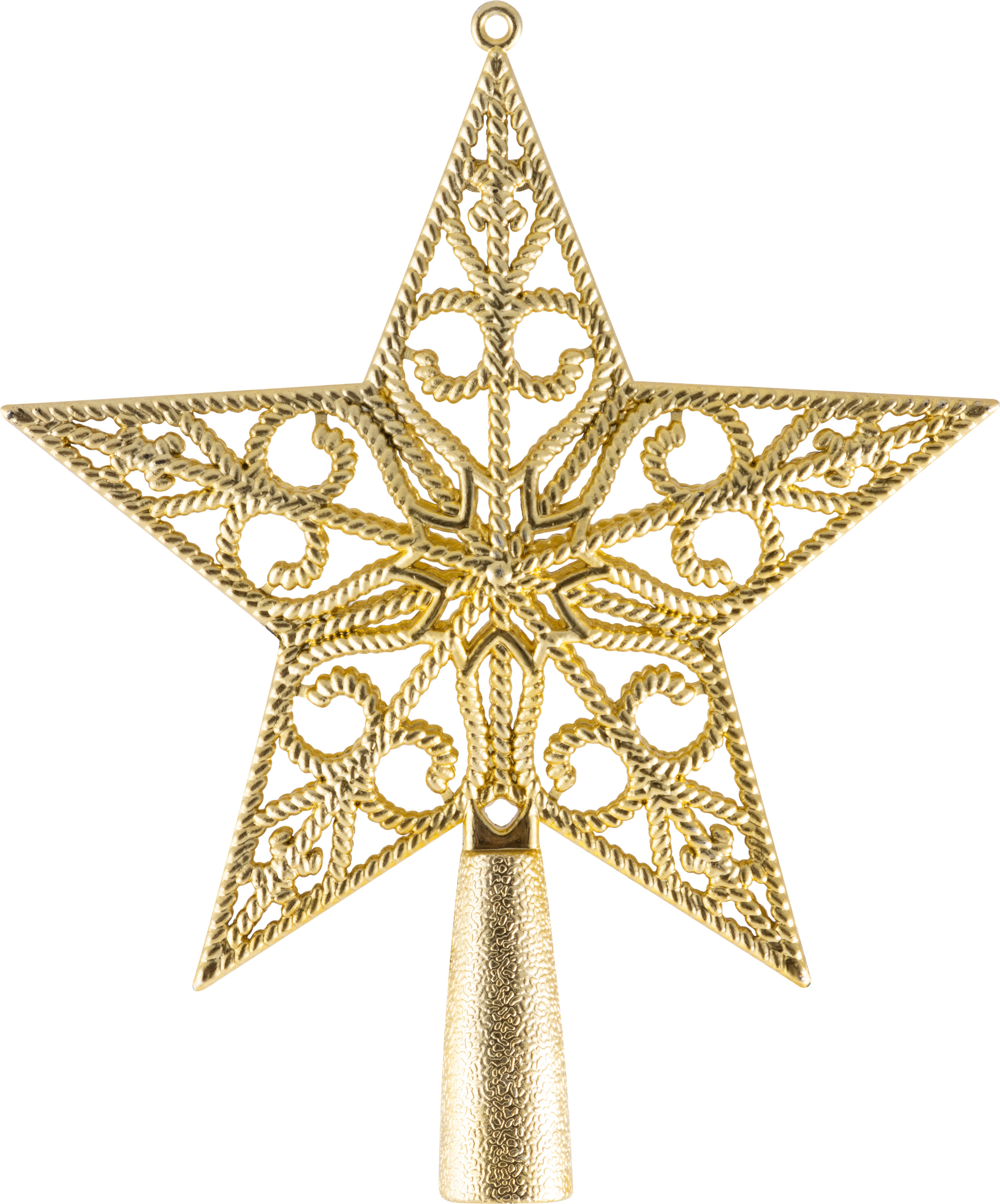Изображение товара Верхушка на елку Волшебная страна Звезда объемная ажурная h 17 см жёлтый/золотой
