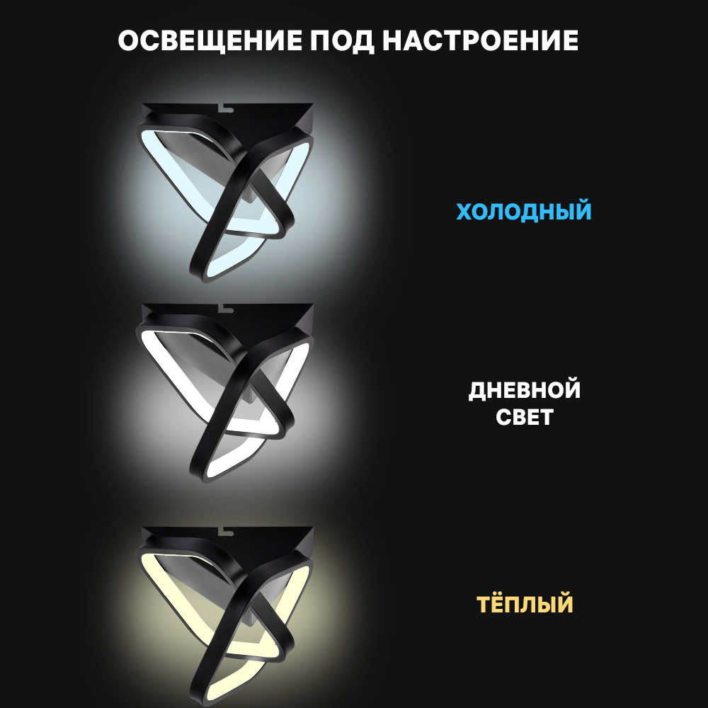 Изображение товара Люстра потолочная светодиодная Ritter FALENA 2 плафона 6 м2 черный стильный дизайн