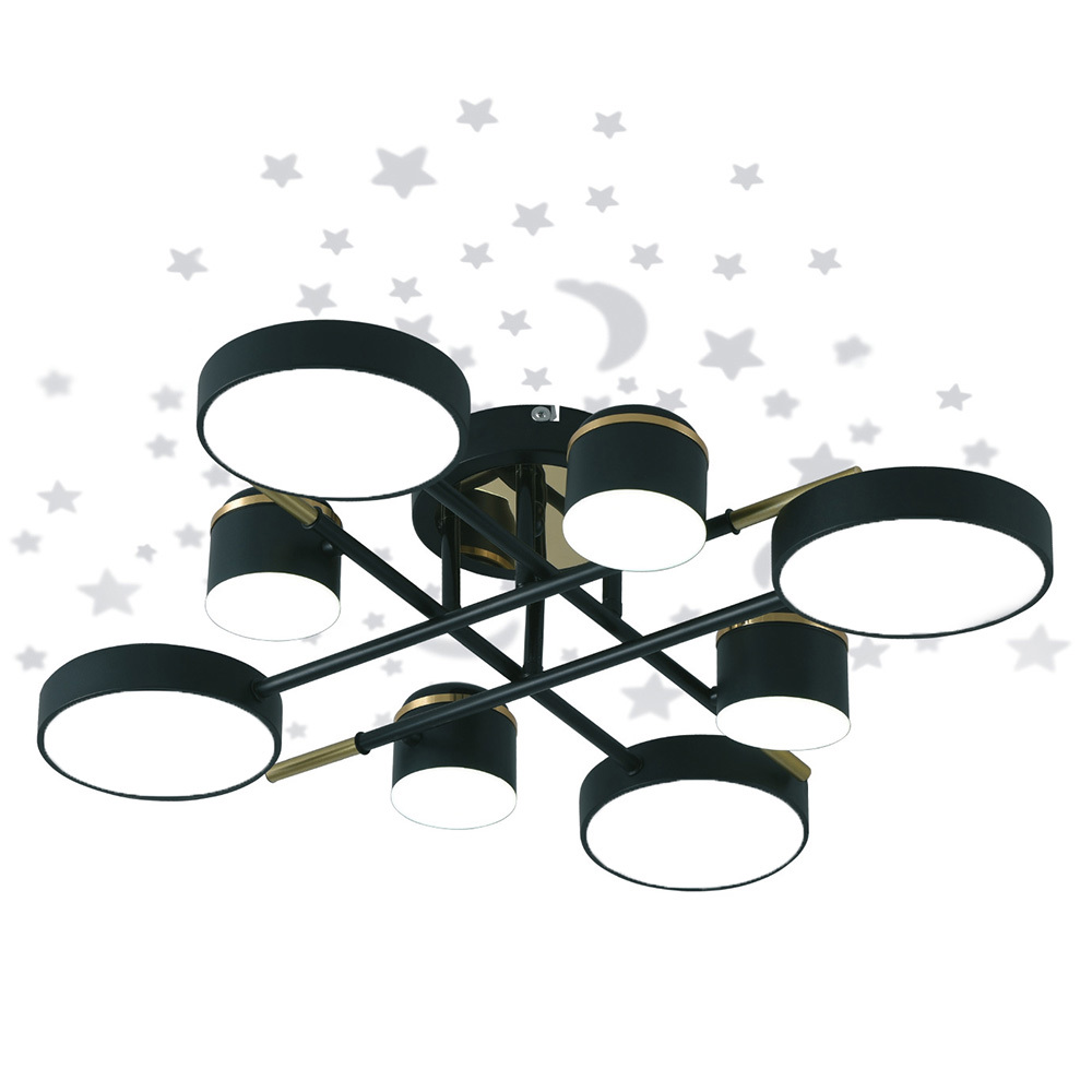 Изображение товара Люстра потолочная светодиодная Ritter Notte 51632 с пультом управления 34 м² регулируемый белый свет цвет черный