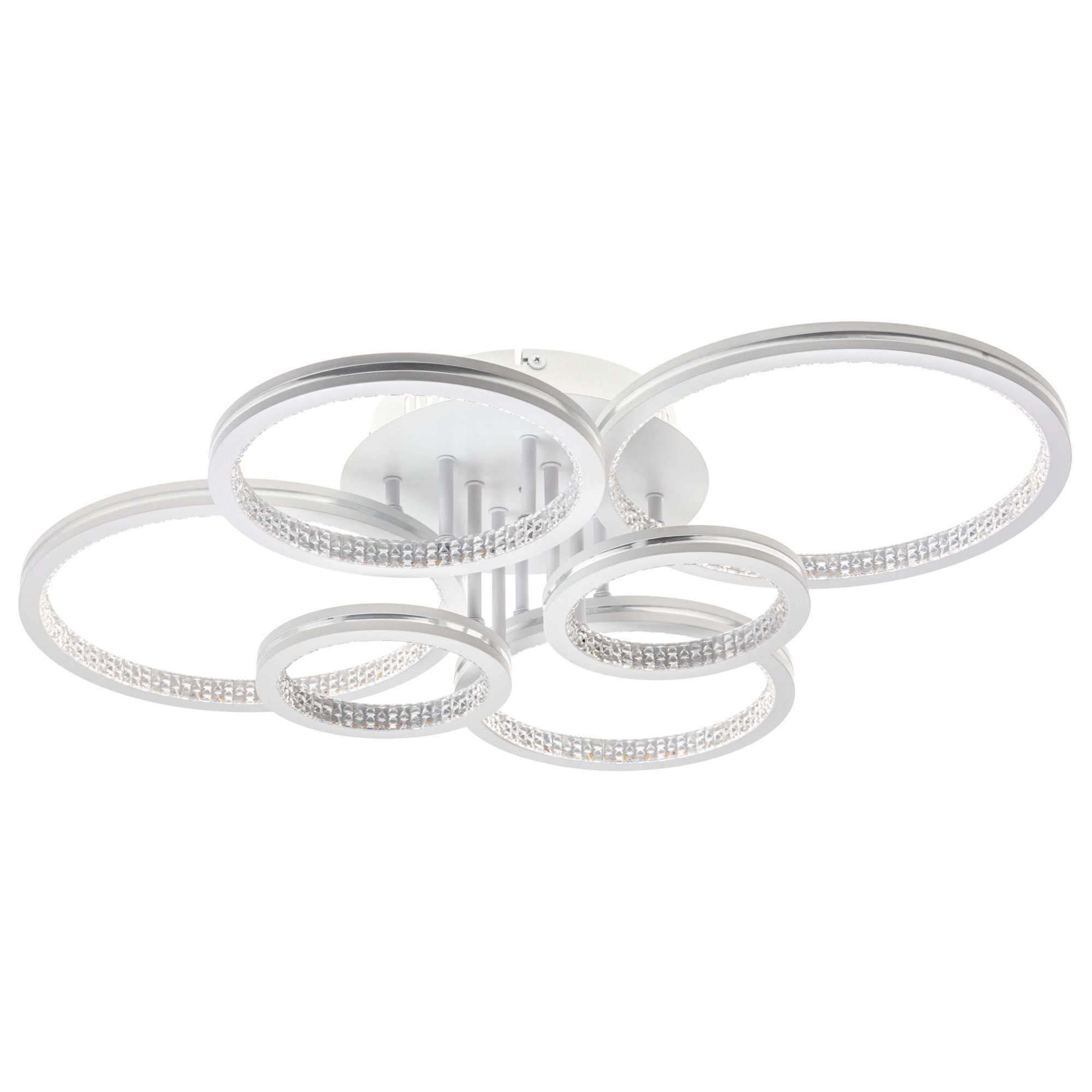 Изображение товара Люстра потолочная светодиодная Ritter Lucido 51648 с пультом управления 41 м² регулируемый белый свет цвет белый