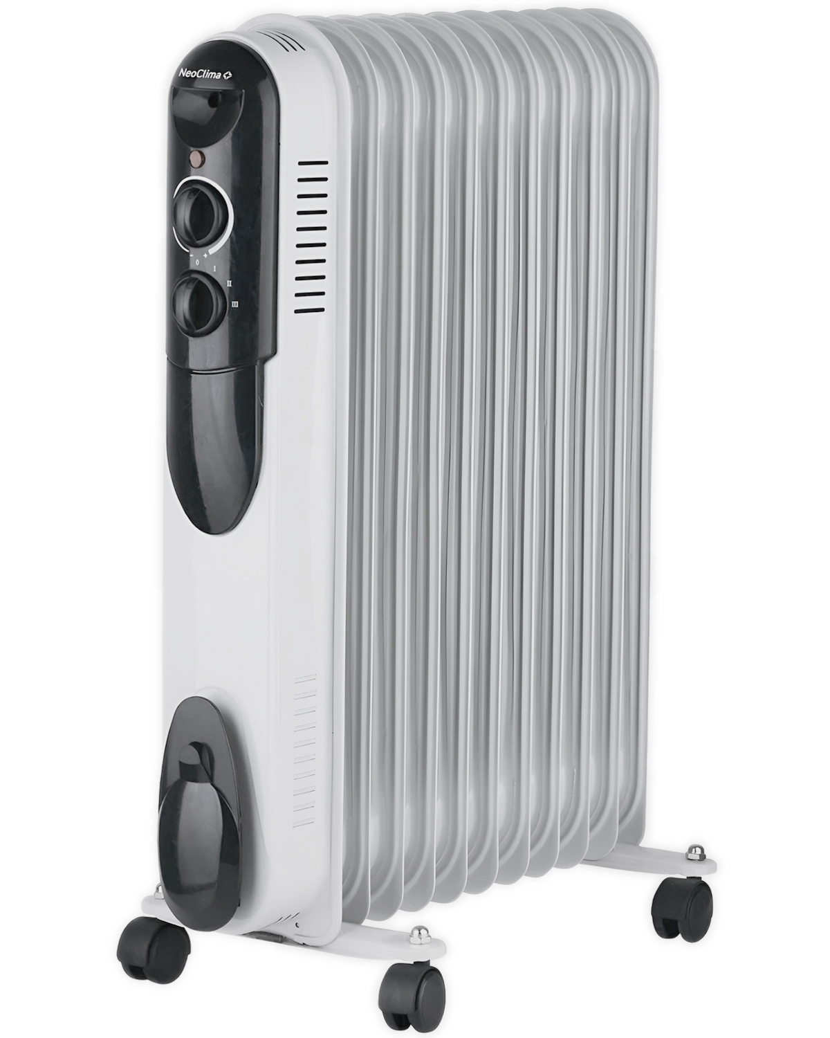 Изображение товара Обогреватель масляный Neoclima NC 9311 с механическим термостатом 2500 Вт 11 секций цвет белый
