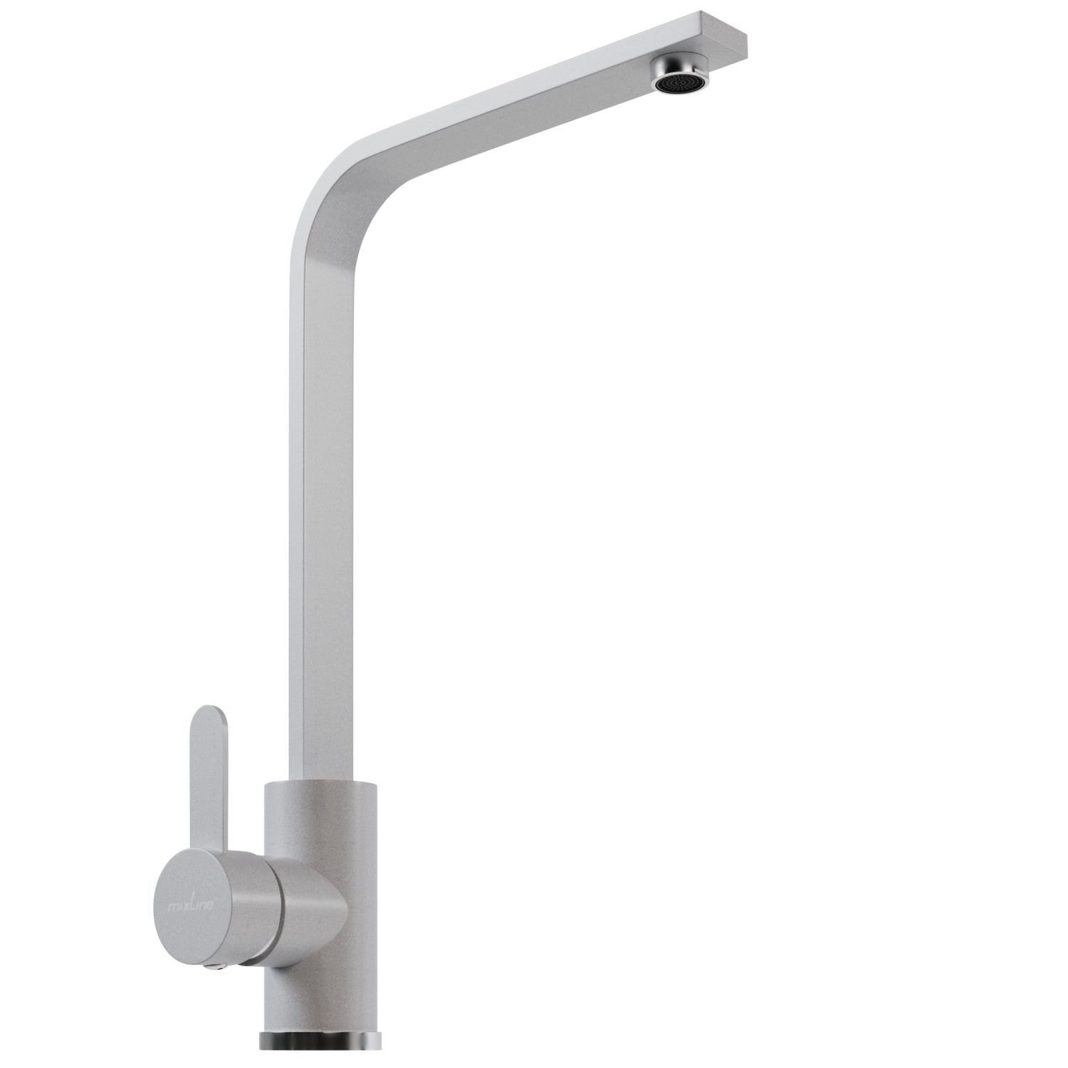 Изображение товара Современный однорычажный кухонный смеситель Mixline ML-GS14 белый нержавеющая сталь