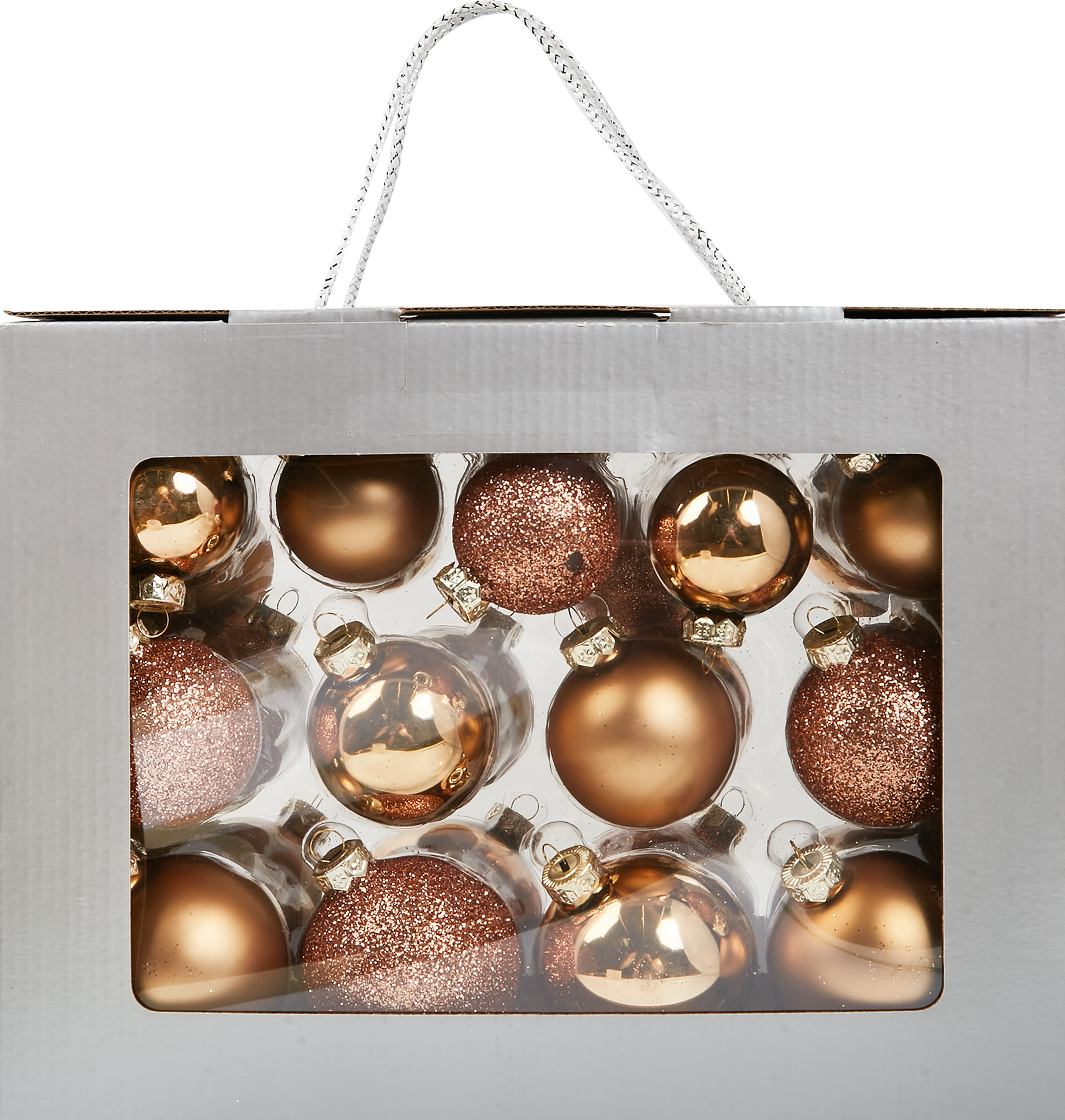 Изображение товара Набор новогодних шаров Christmas ø6 см цвет оранжевый 26 шт.