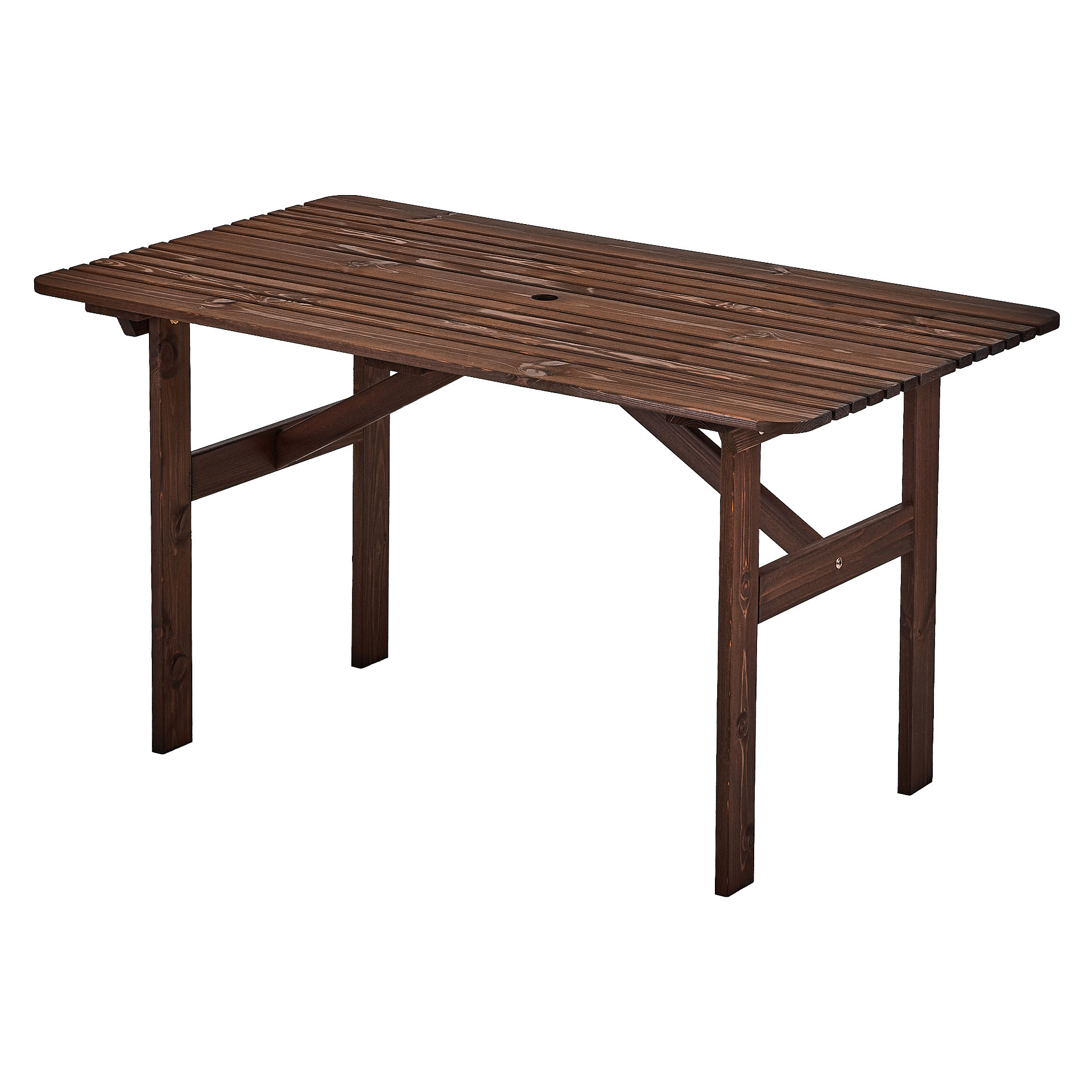 Изображение товара Нераздвижной садовый стол INTERLINK НЬЮПОРТ 65x120 см из сосны коричневый