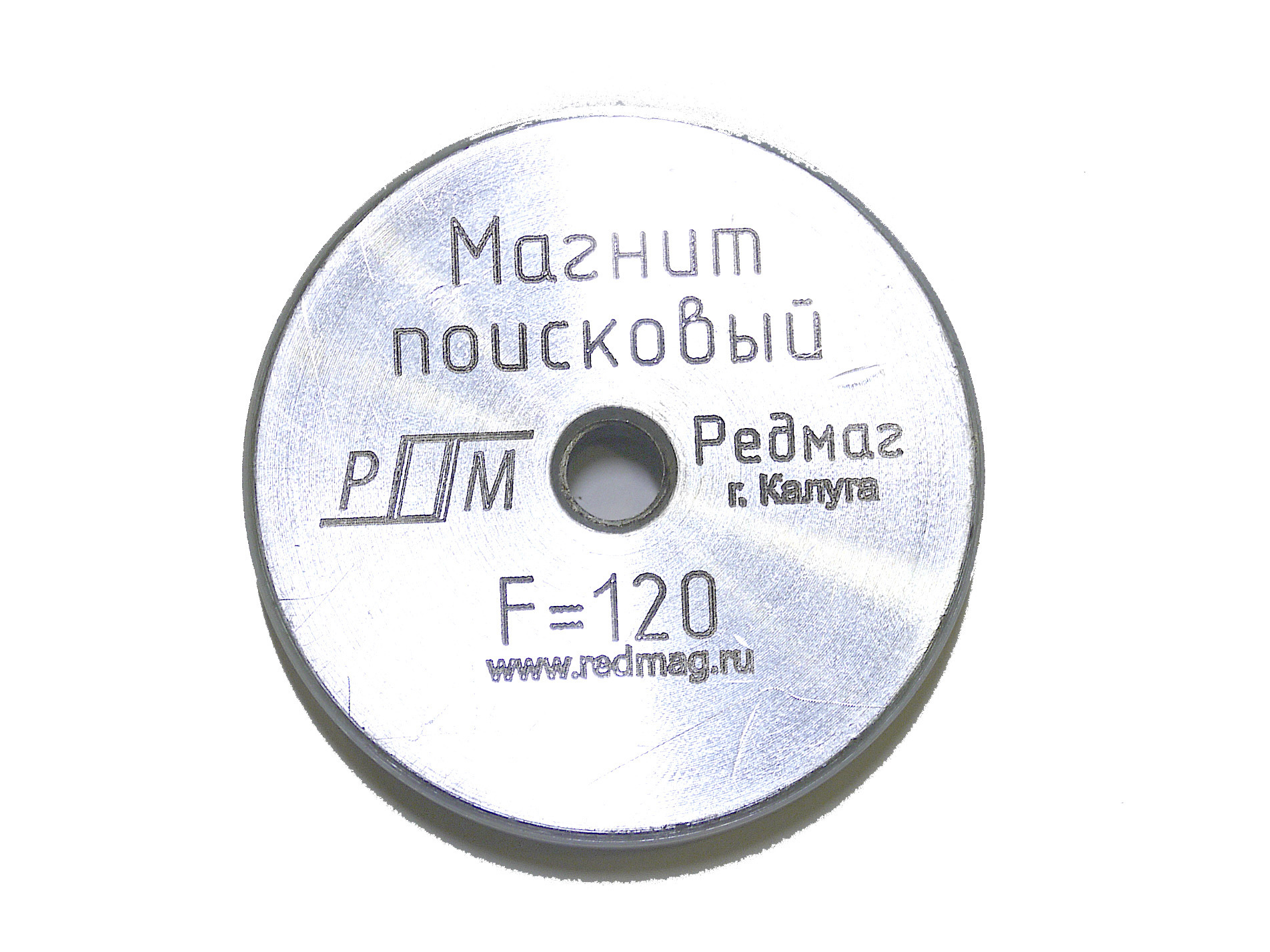Изображение товара Односторонний поисковый магнит F120 от РЕДМАГ для водных и наземных работ