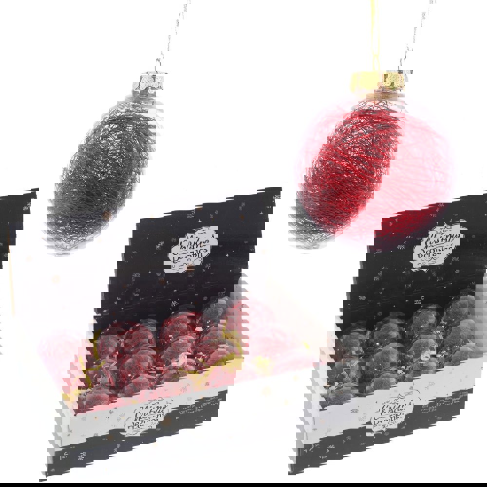 Изображение товара Набор елочных шаров 753303 8 см ПВХ красный 12 шт новогодние украшения