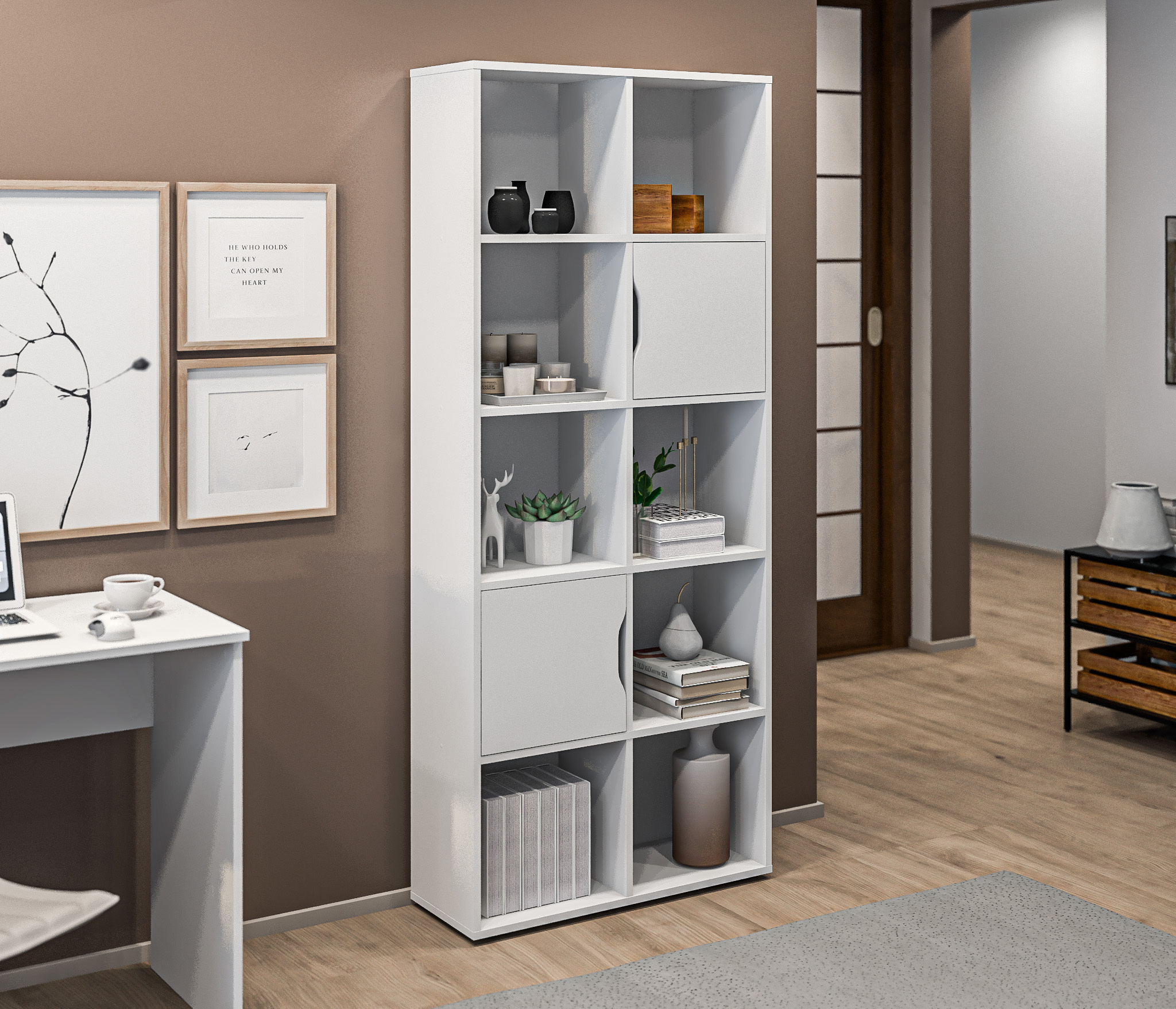 Изображение товара Стеллаж с полками Столплит 75x180x28.9 см ДСП цвет белый Изображение товара Стеллаж с полками Столплит 75x180x28.9 см ДСП цвет белый