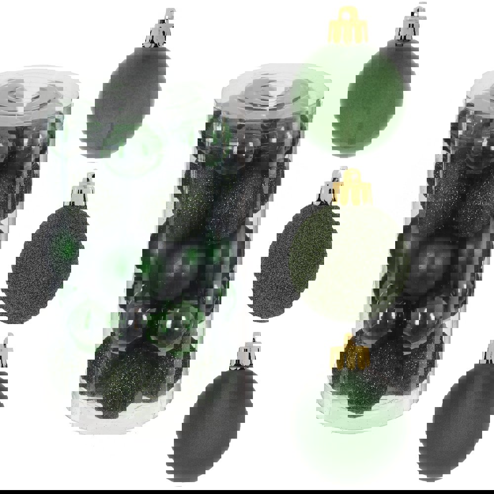 Изображение товара Набор елочных шаров 764239 3 см ПВХ зеленый 25 шт