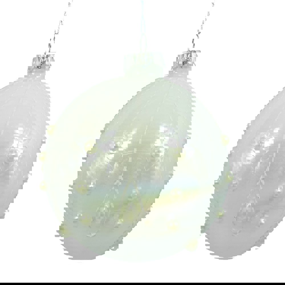 Изображение товара Елочный шар 753043 10 см стекло белый