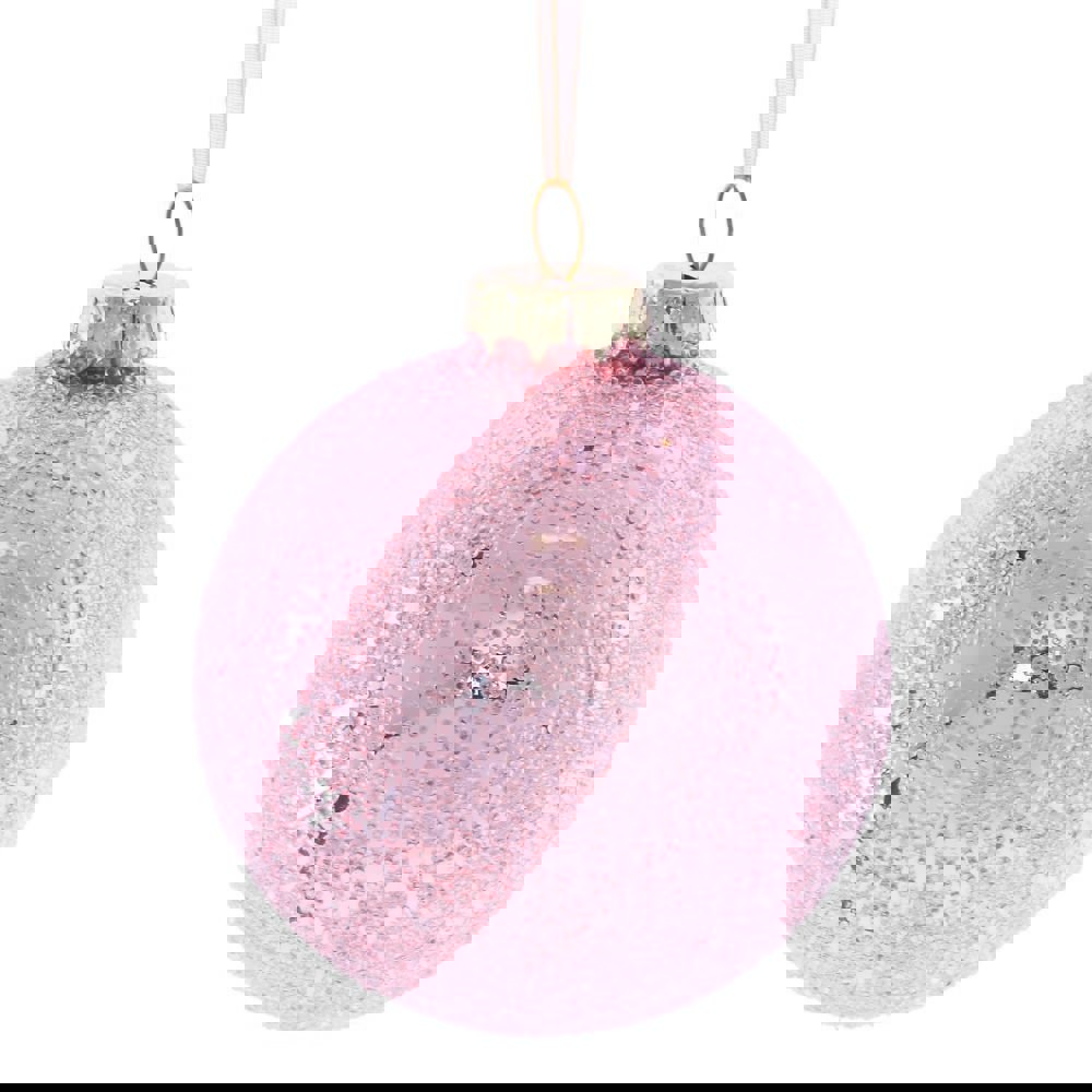 Изображение товара Елочный шар 754049 8 см стекло розовый