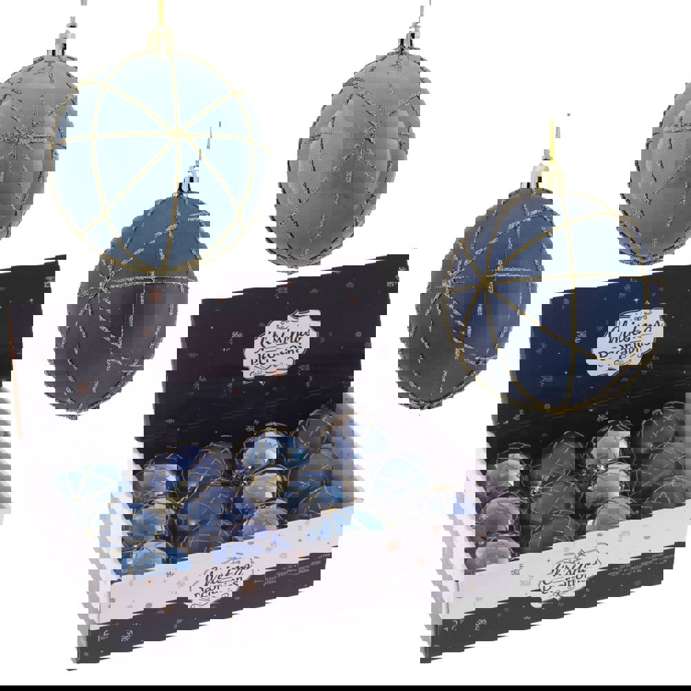 Изображение товара Елочный шар 753328 8 см ПВХ синий