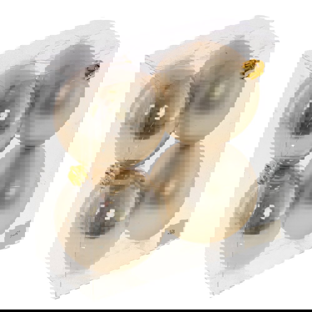 Изображение товара Елочный шар 753660 8 см ПВХ желтый/золотой