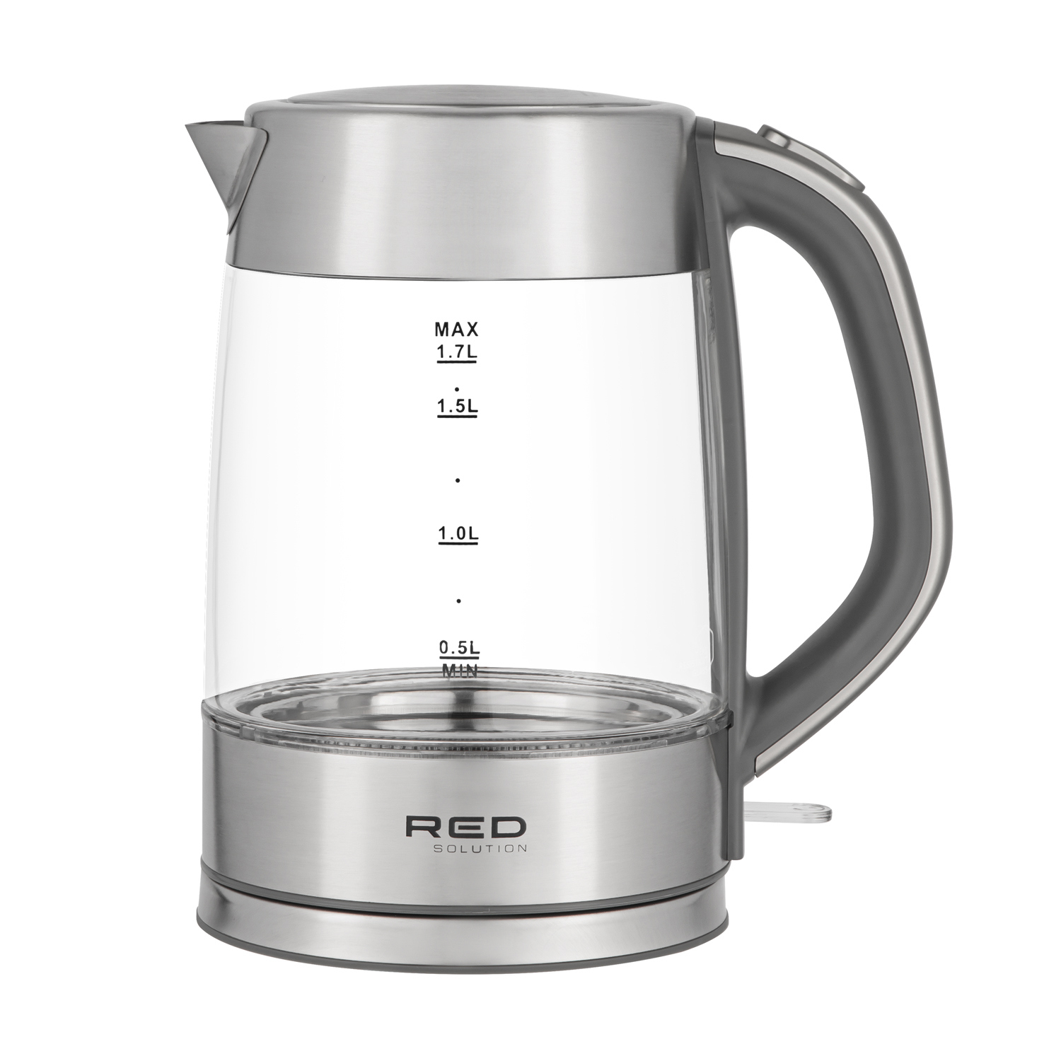 Изображение товара Электрический чайник RED SOLUTION RK-G138 1.7 л стекло серый быстрое кипячение