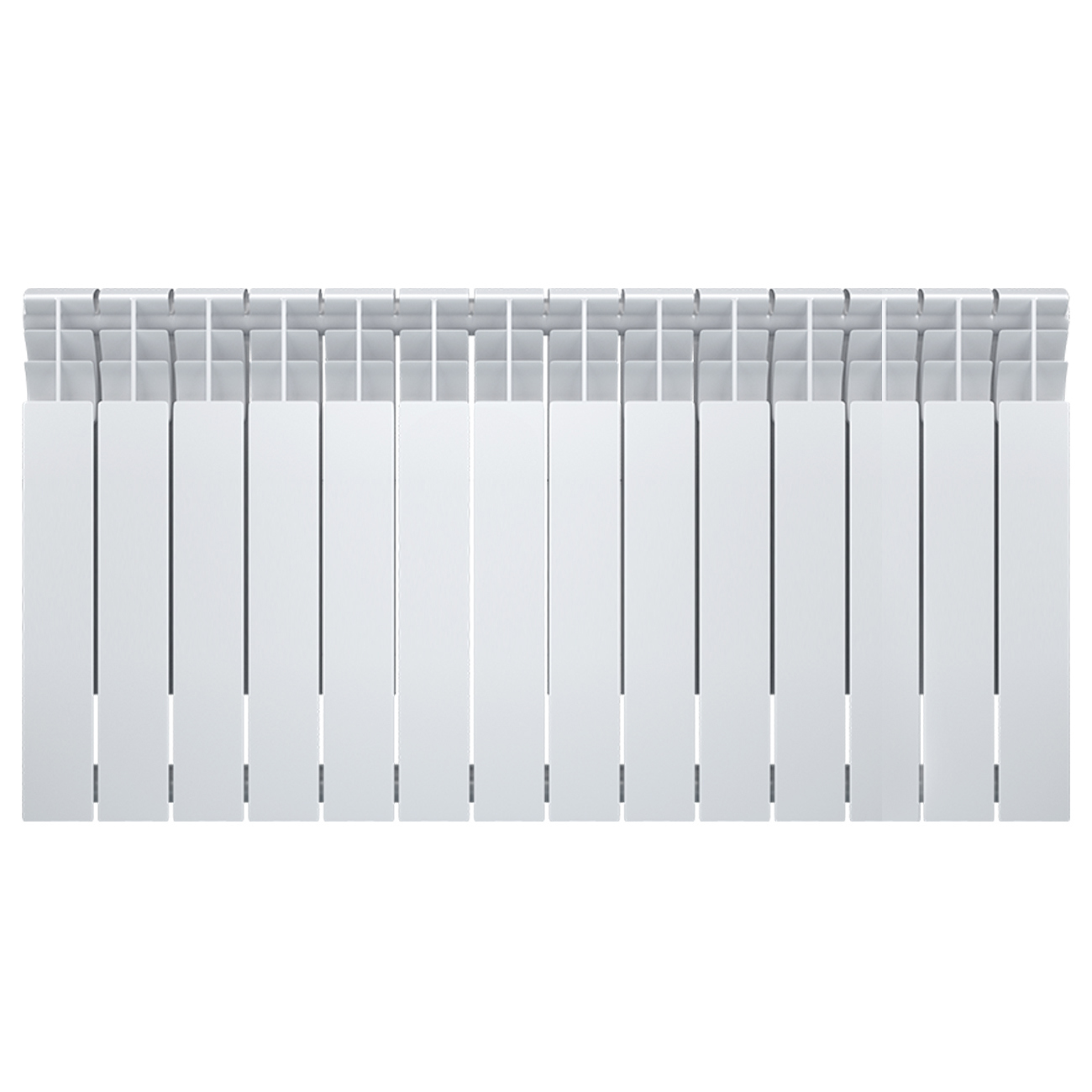 Изображение товара Радиатор секционный Monlan Bimetal 500/80 14 секций боковое подключение биметалл белый